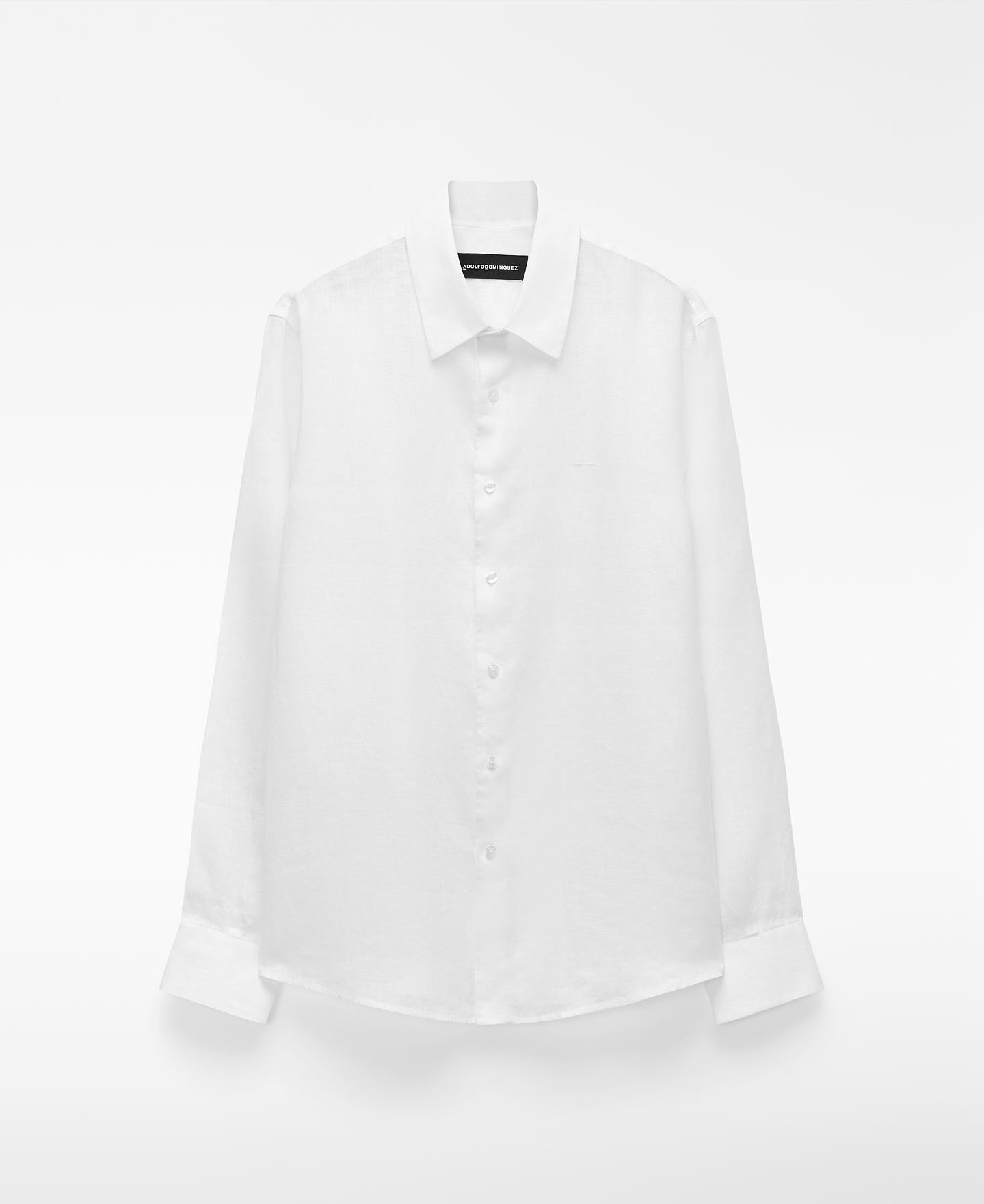 Linen regular fit spread collar shirt image number 4