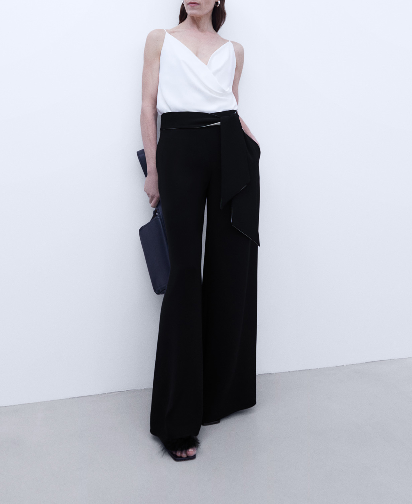 Recycled polyester fluid trousers image number 1