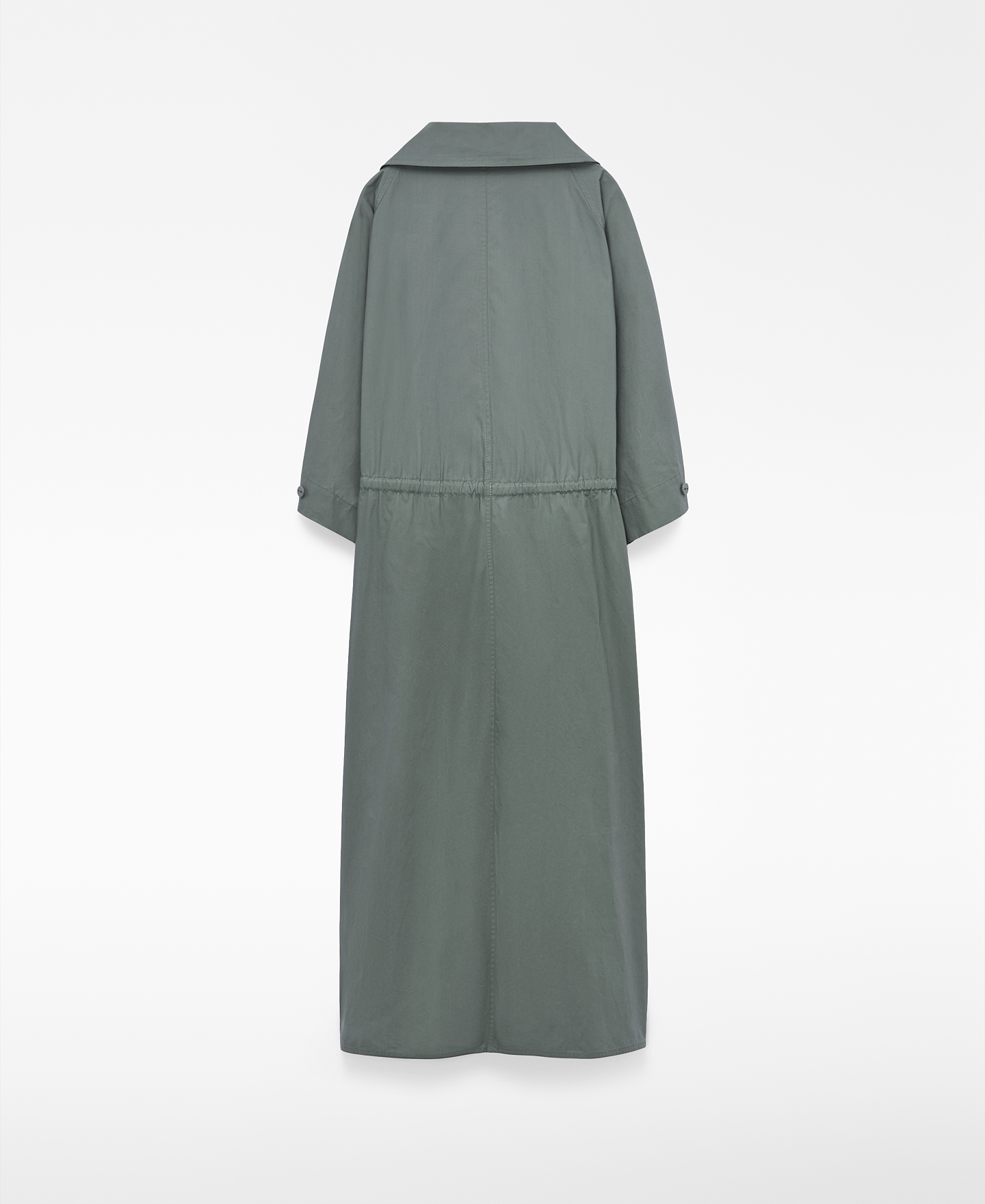 Vestido trench coat com gola em funil image number 5