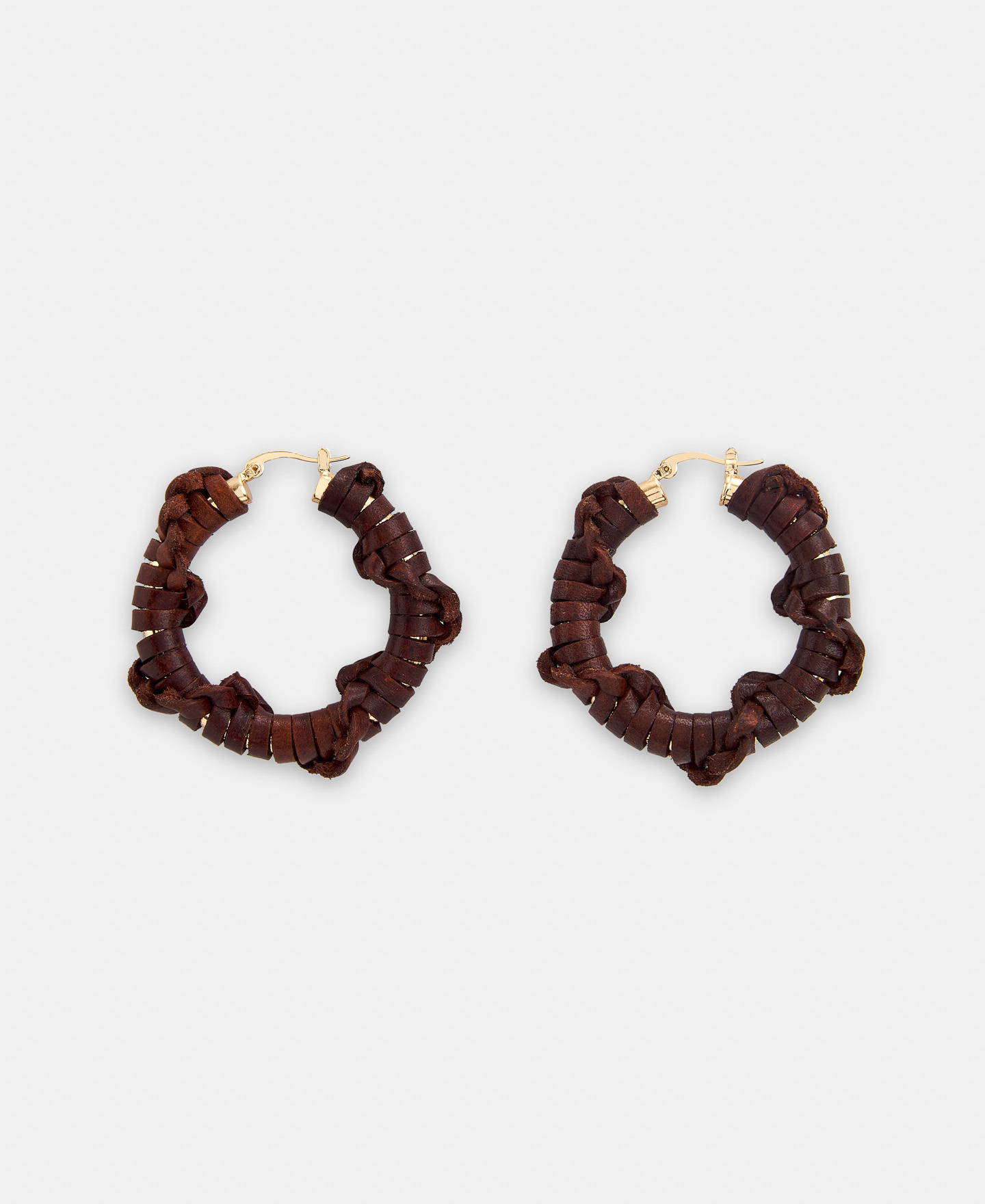 Braided motif hoop earrings image number 0