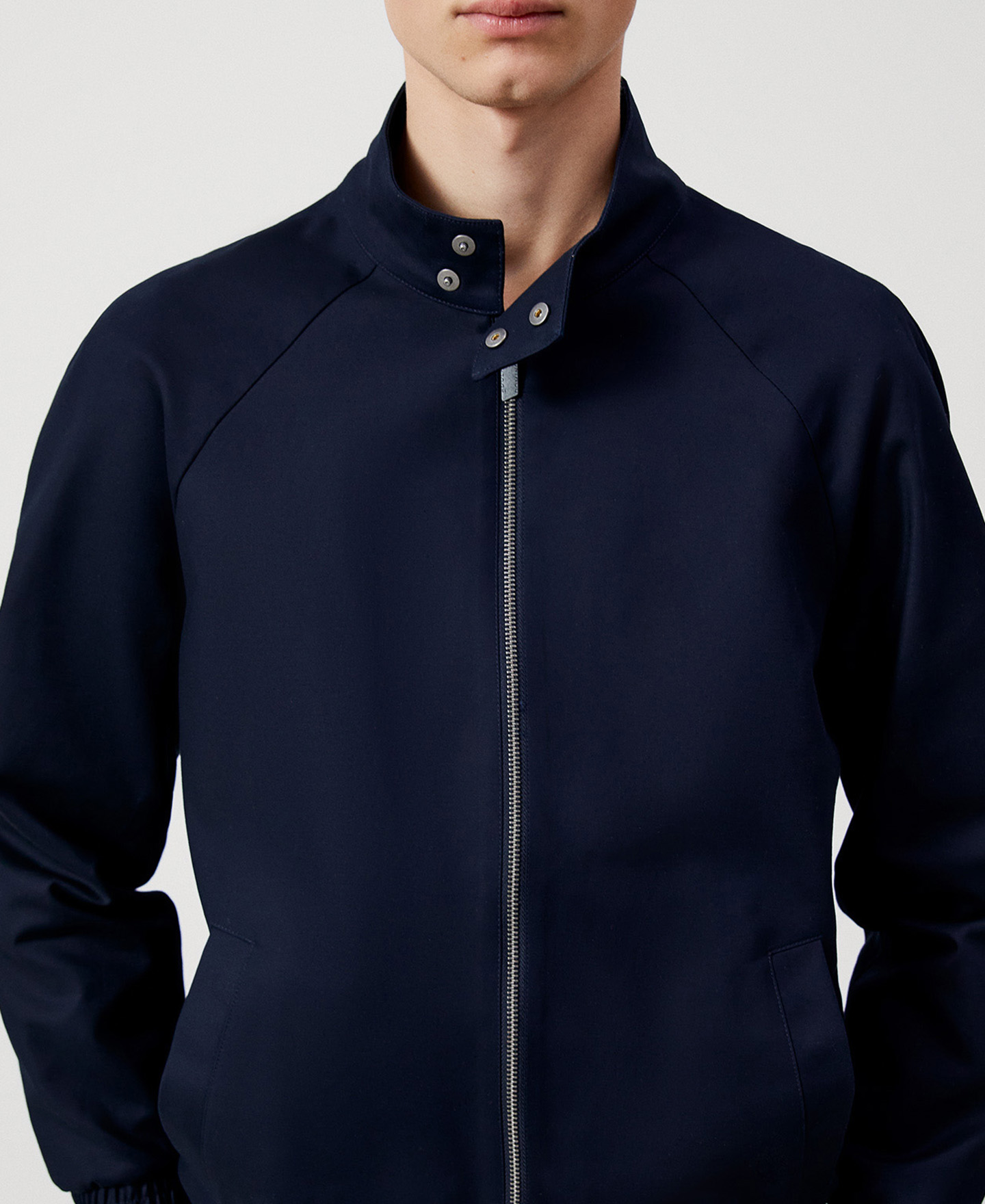 Stretch cotton Mao collar jacket image number 4