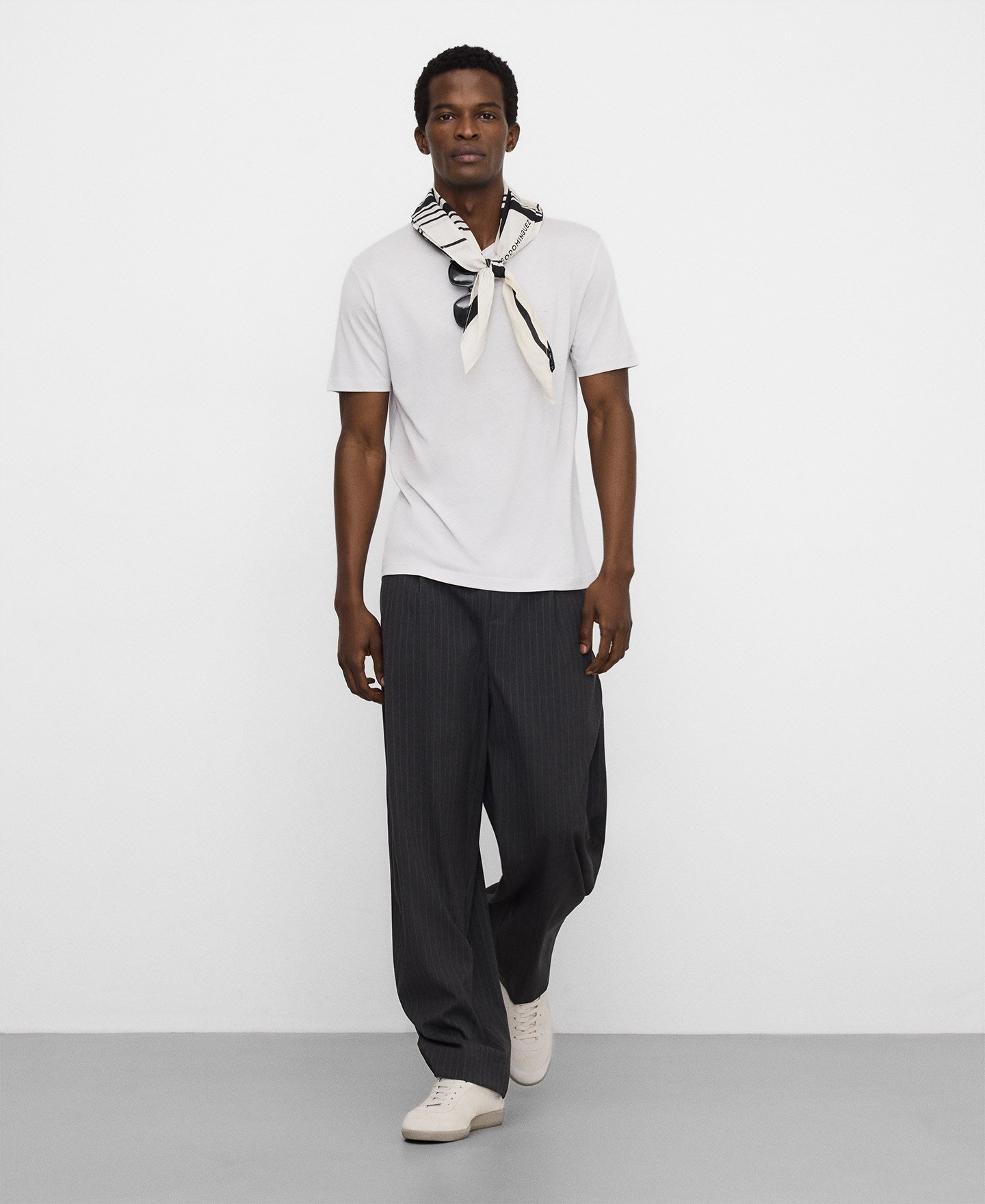 T-Shirt mit normaler Passform aus Lyocell und Baumwolle image number 1