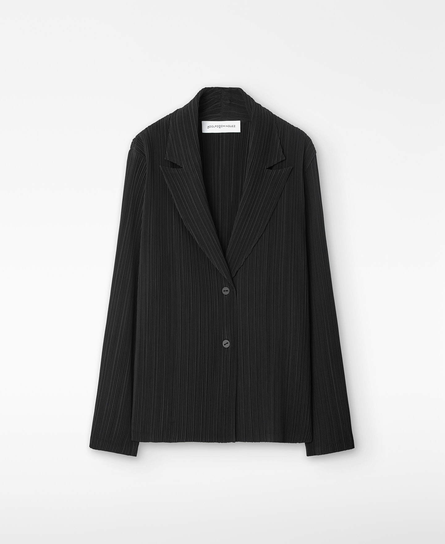 Blazer preto em crinkle para mulher image number 3