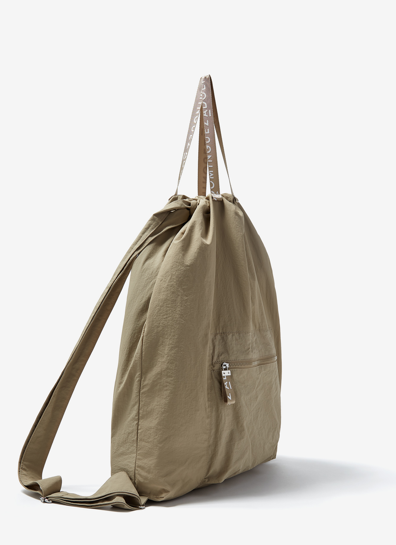 Nylon backpack with logoed handles image number 1
