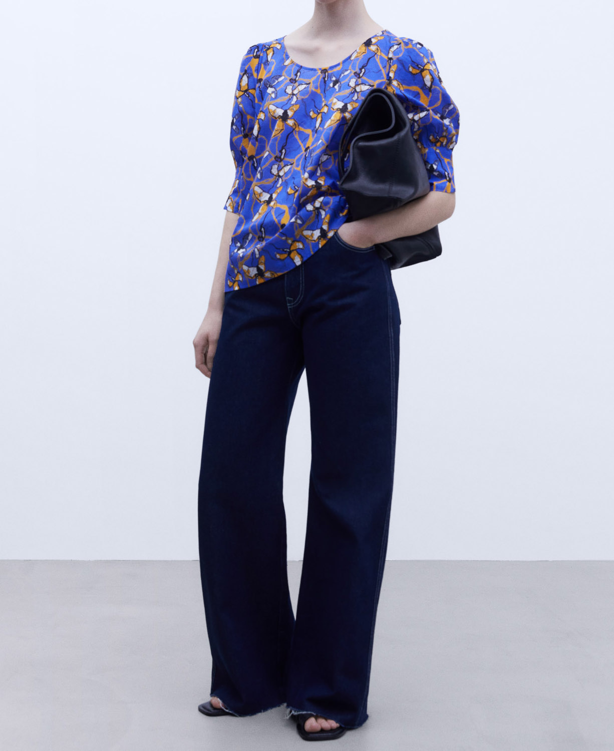 Floral print cotton shirt image number 1