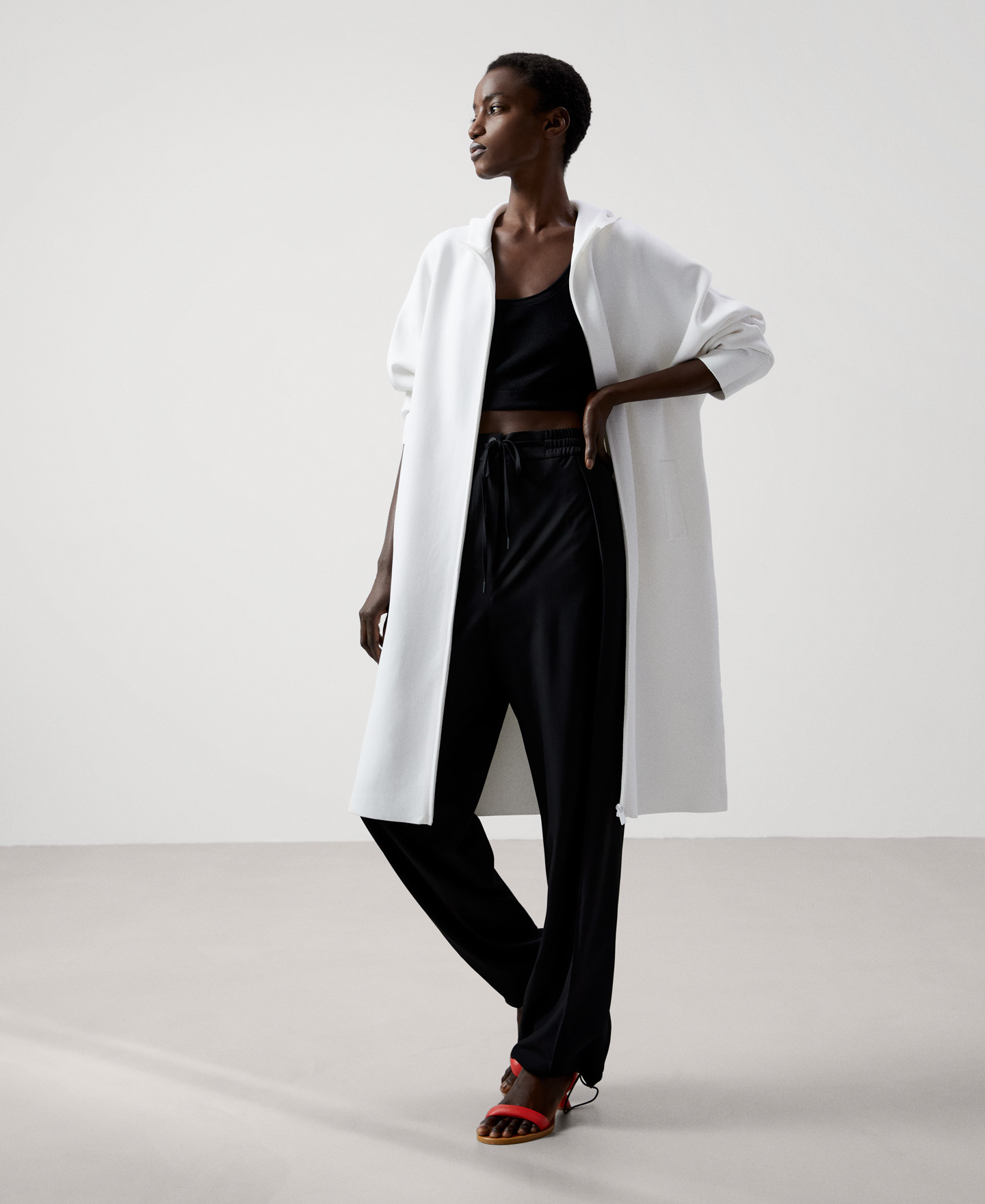 Recycled nylon double faced coat image number 1