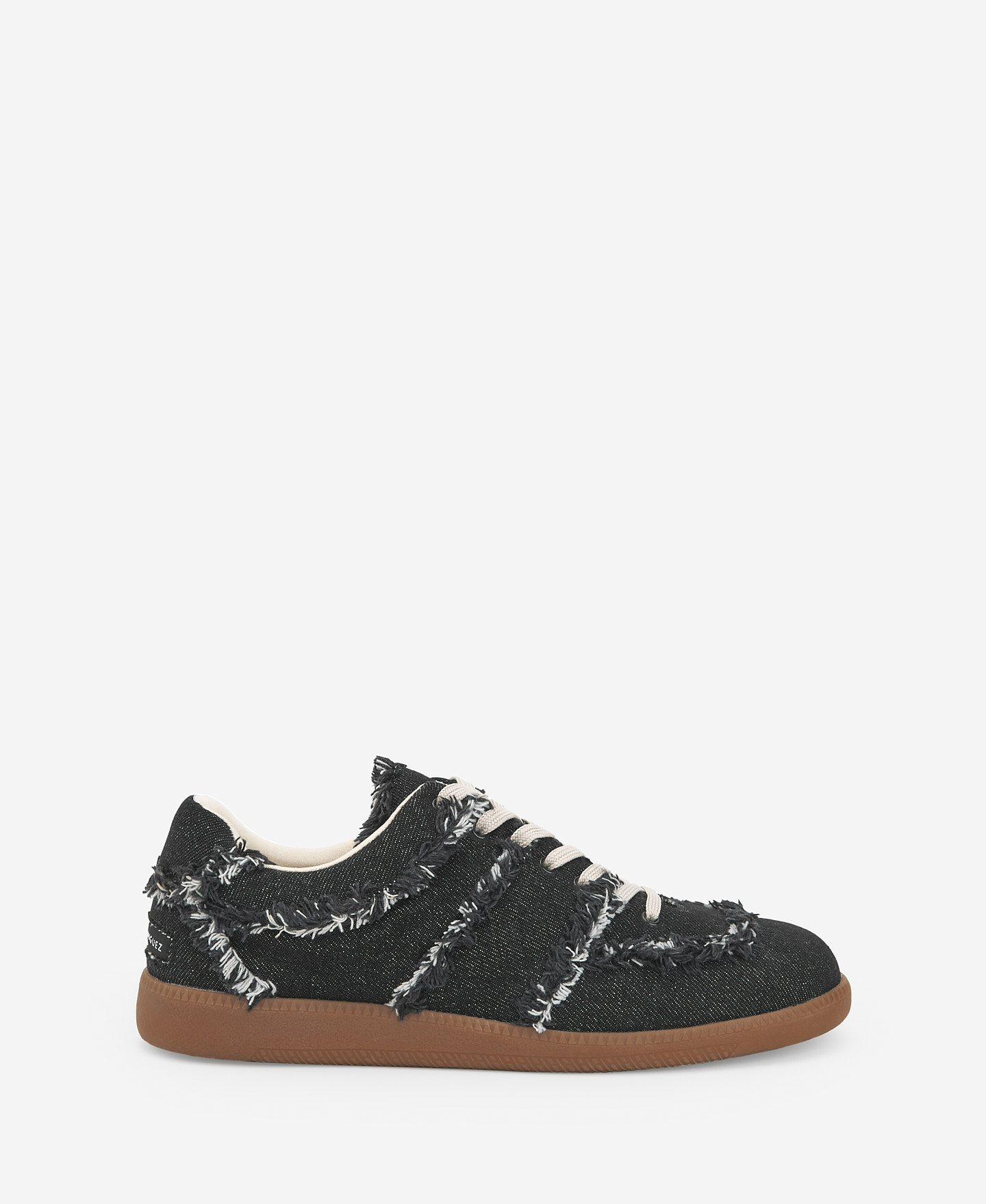 Women's denim fringe sneakers image number 0