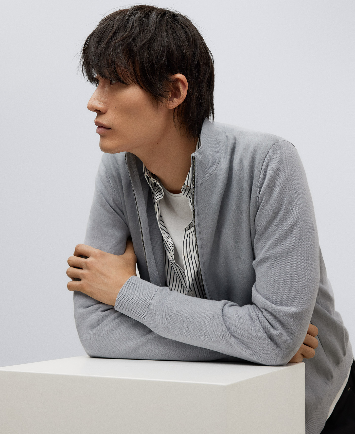 Linen and cotton jacket man image number 3