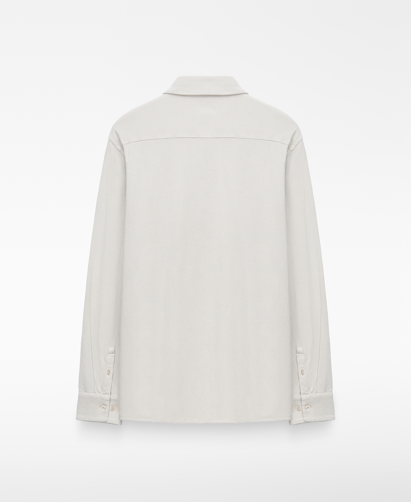 Jersey spread collar shirt image number 1