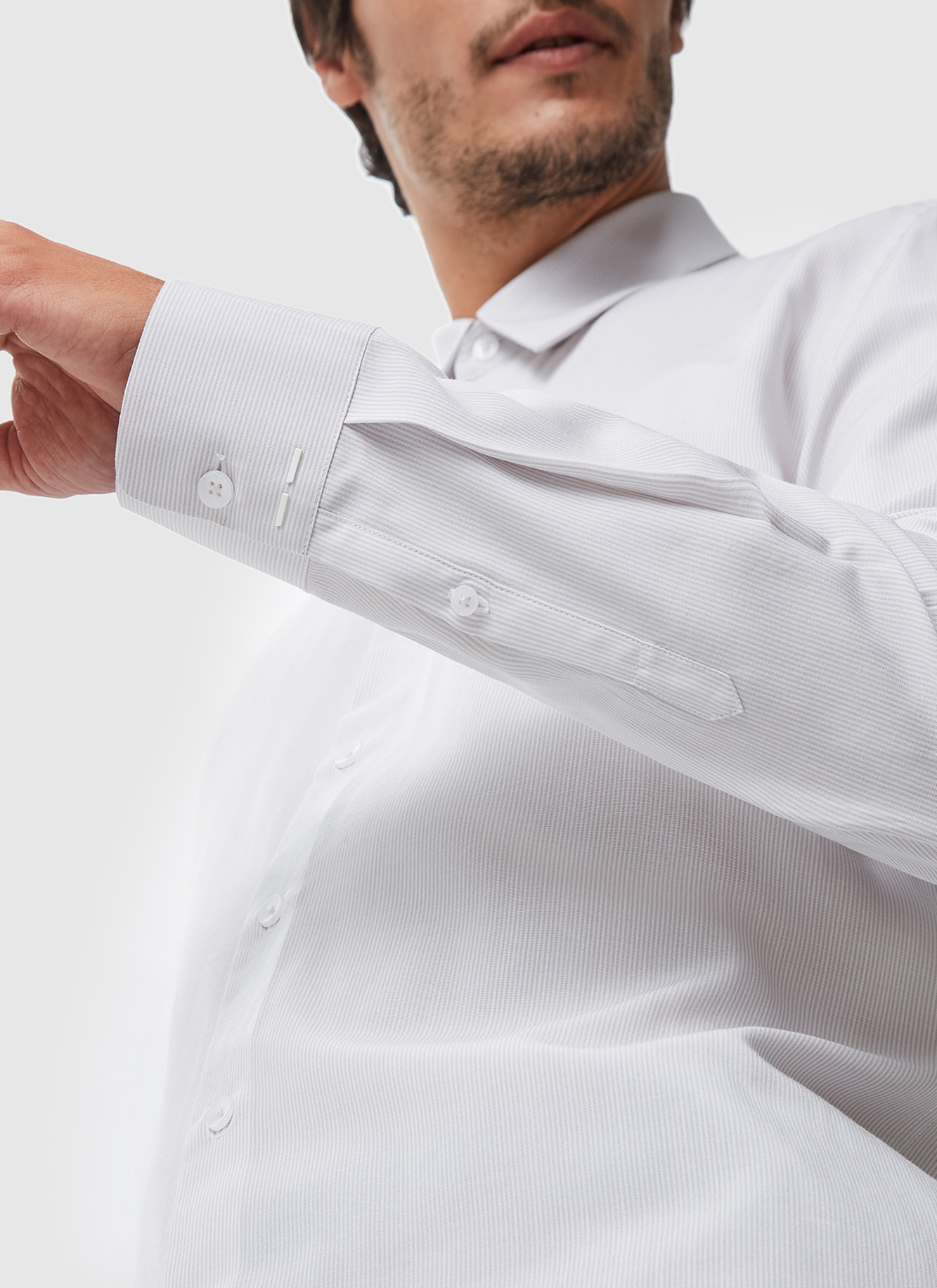 Slim fit viscose shirt image number 2