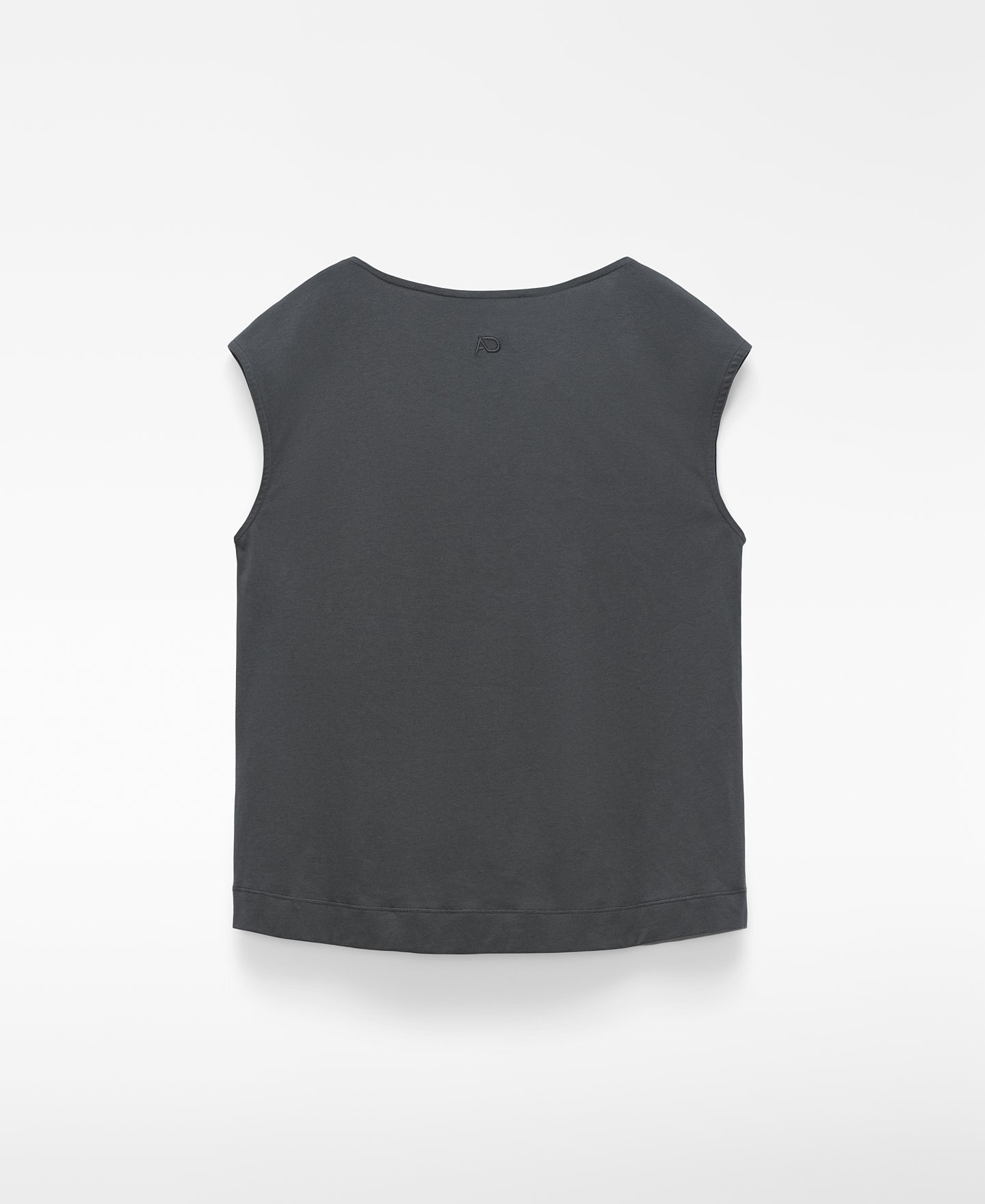 Cotton draped collar straight-cut shirt image number 1