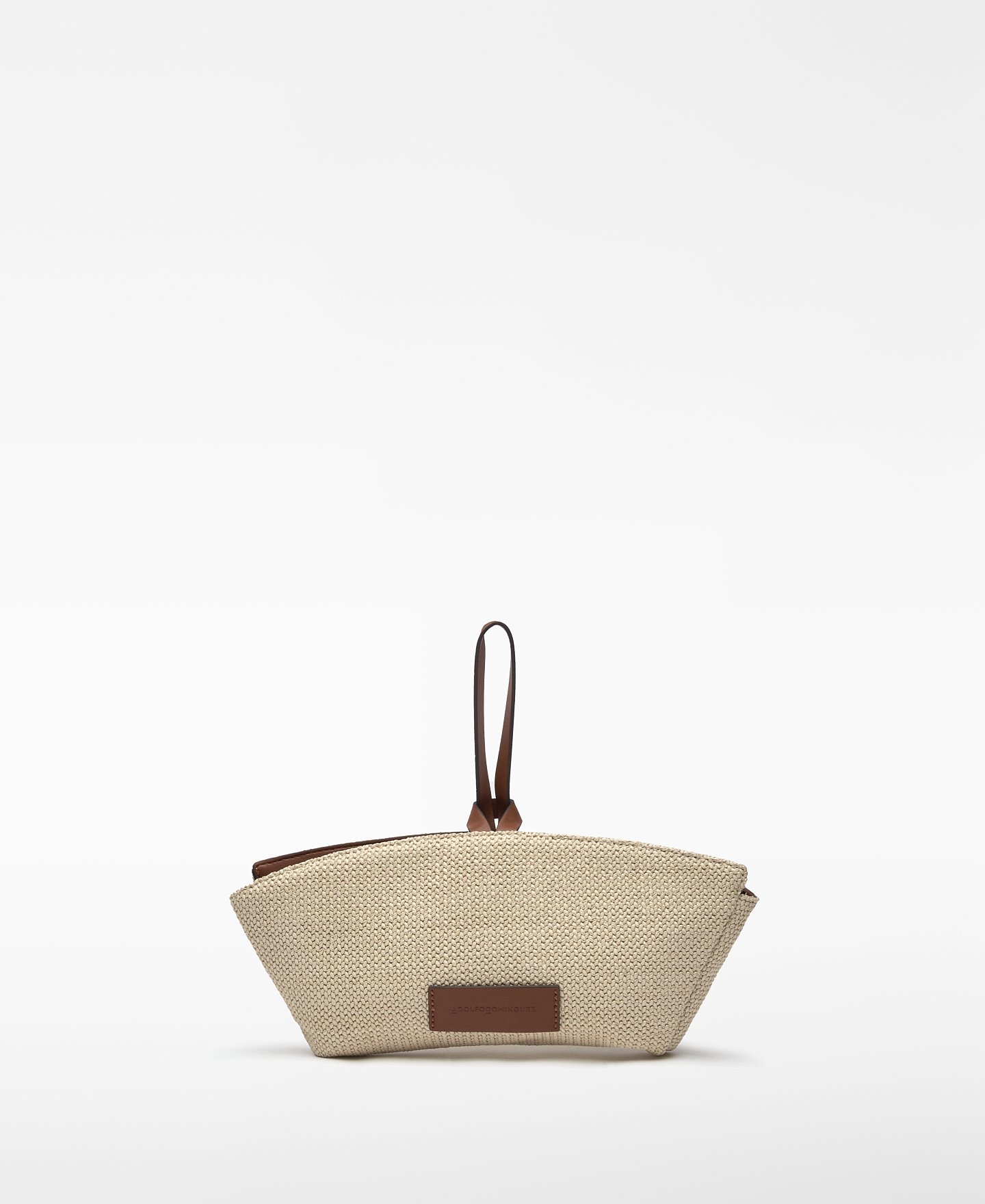 Raffia-textured mini bag woman image number 0