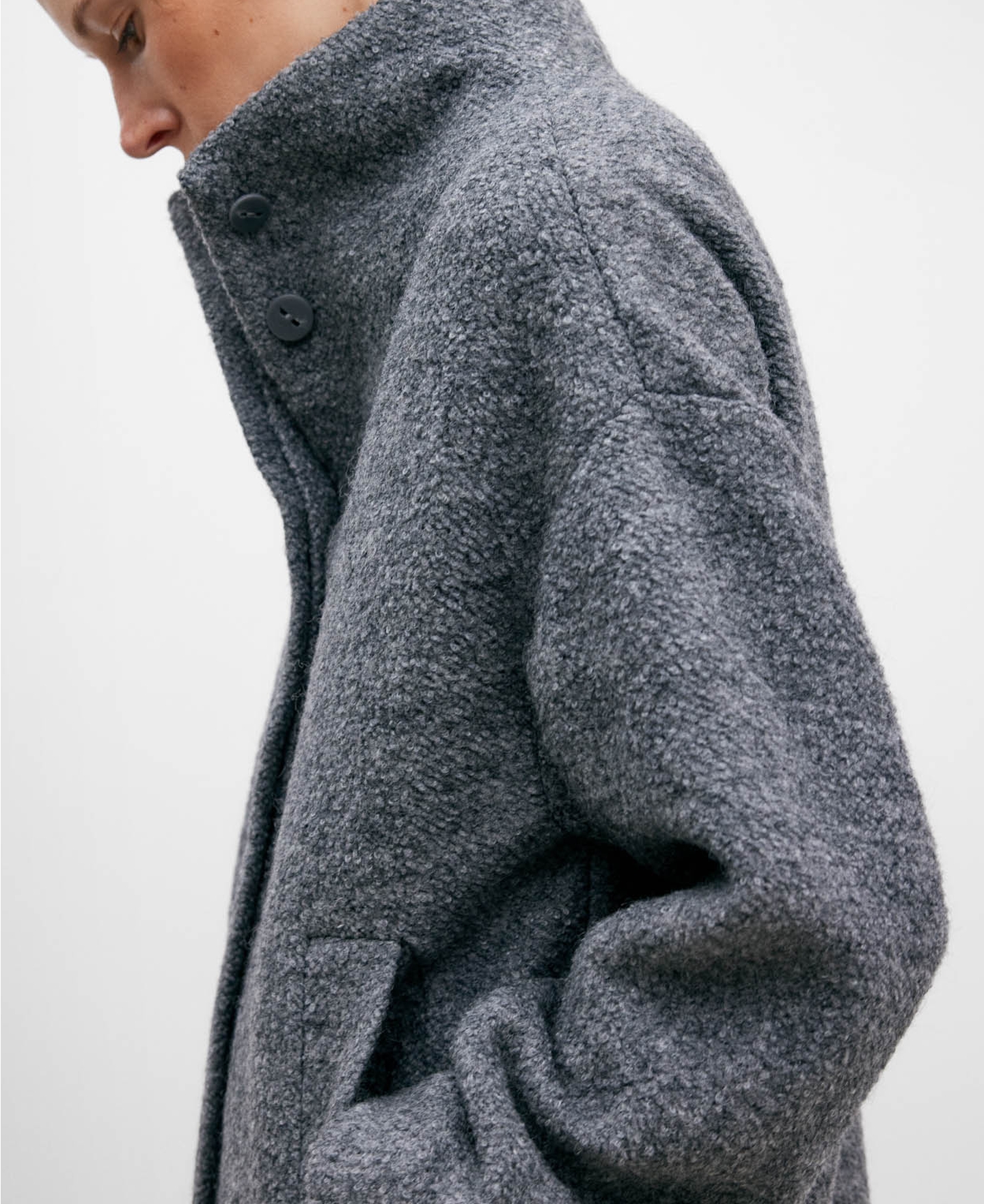 Wool woven coat for women image number 3