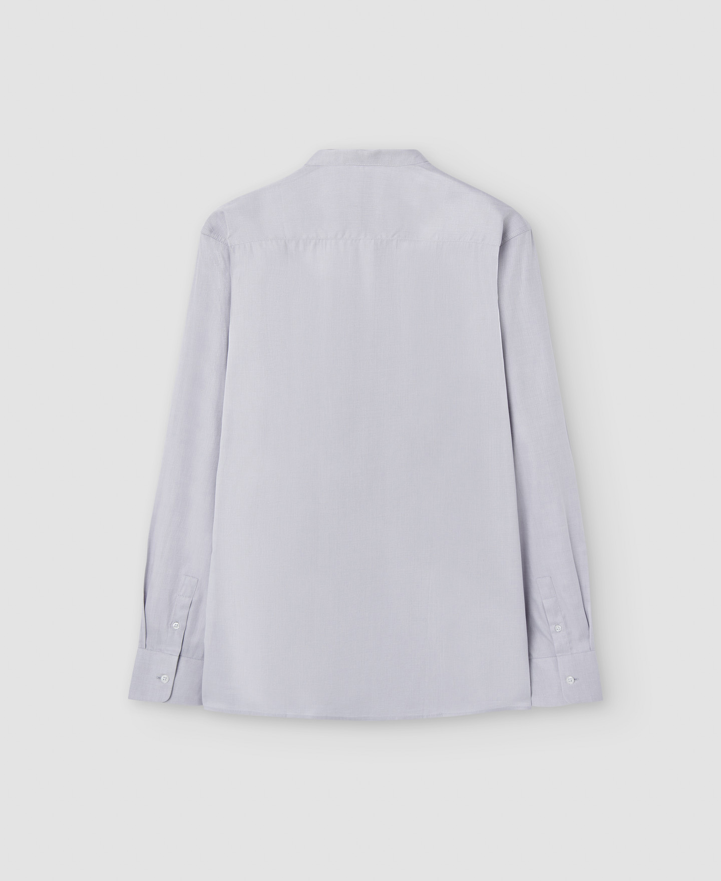 Cotton mandarin collar shirt image number 5