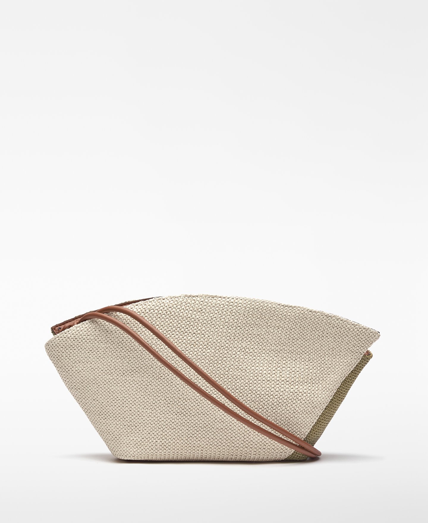 Eclipse raffia texture two-tone bag image number 1