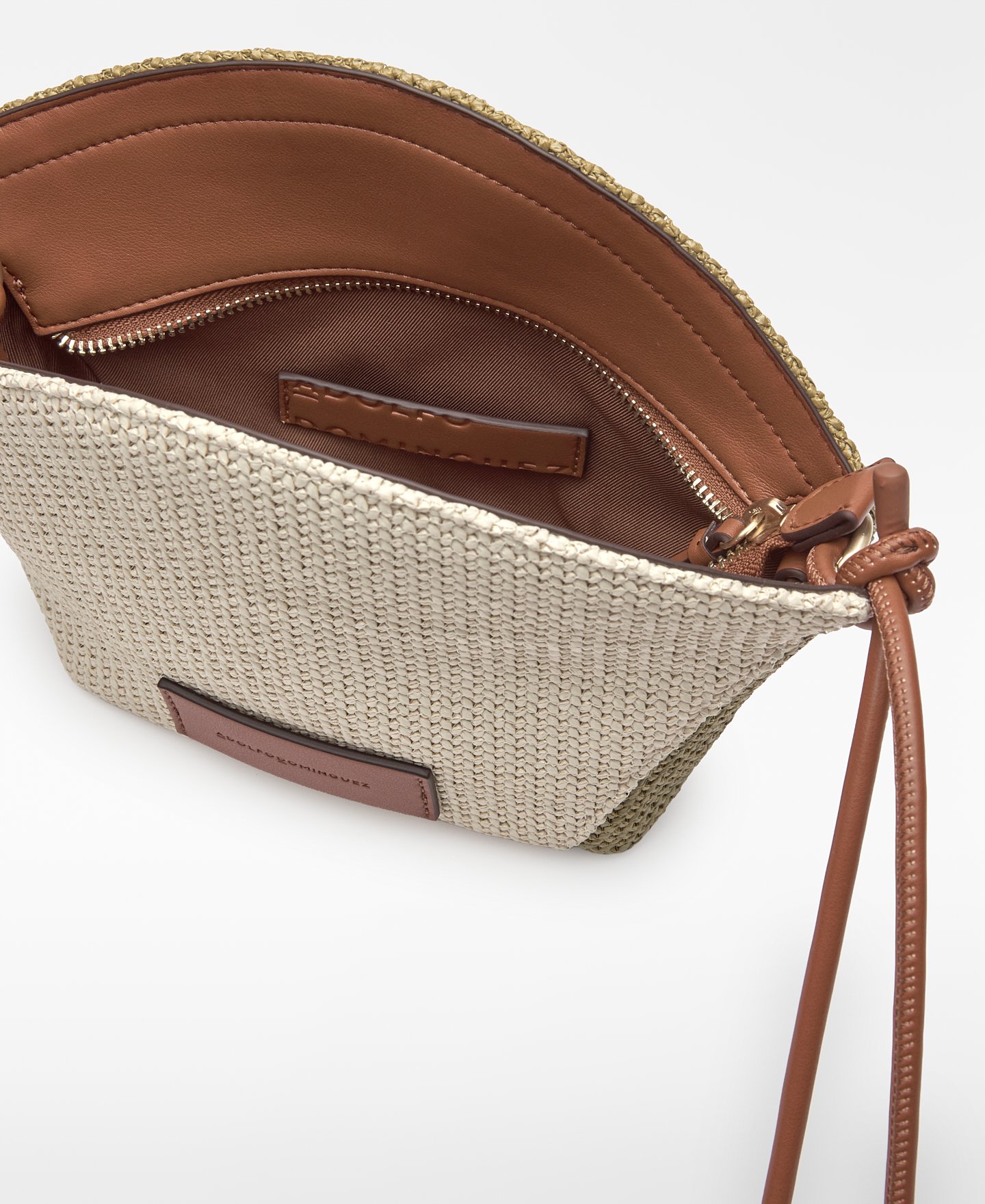 Eclipse-Umh&auml;ngetasche, zweifarbig, mit Raffiastruktur image number 2