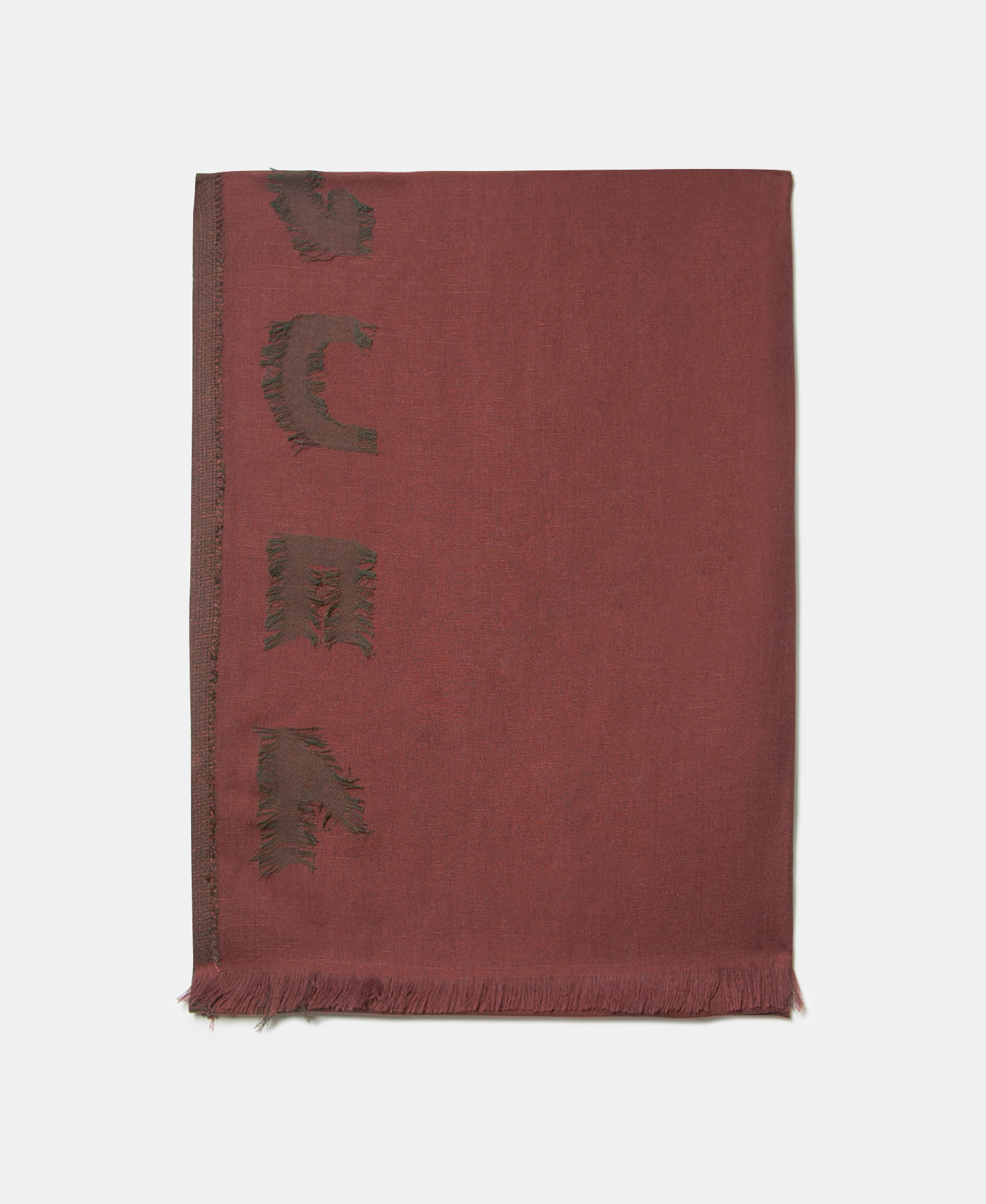 Cotton and linen modal frayed shawl image number 0