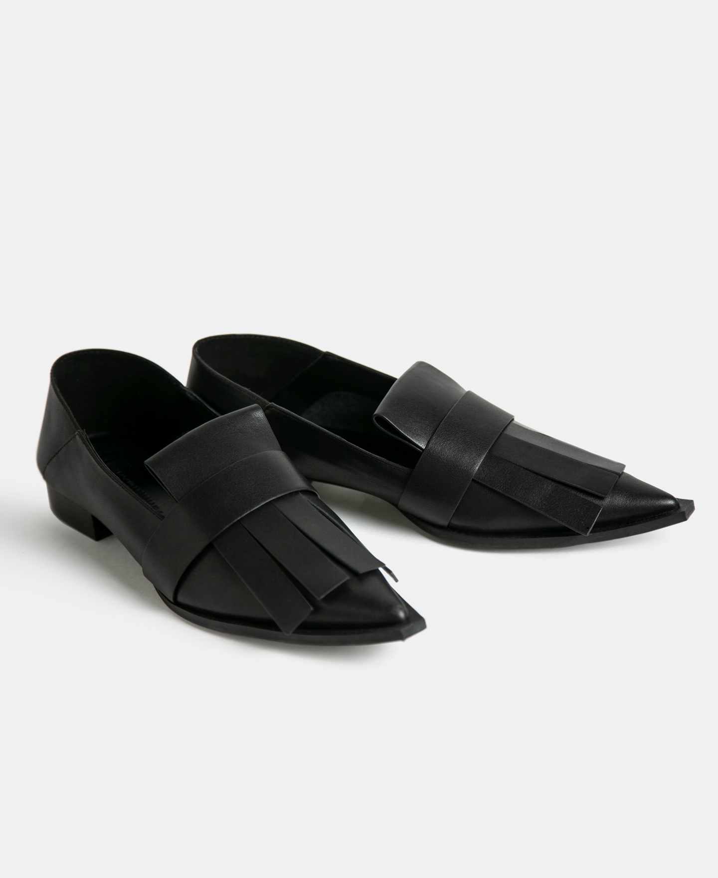 Maxi fringed flat shoe image number 1