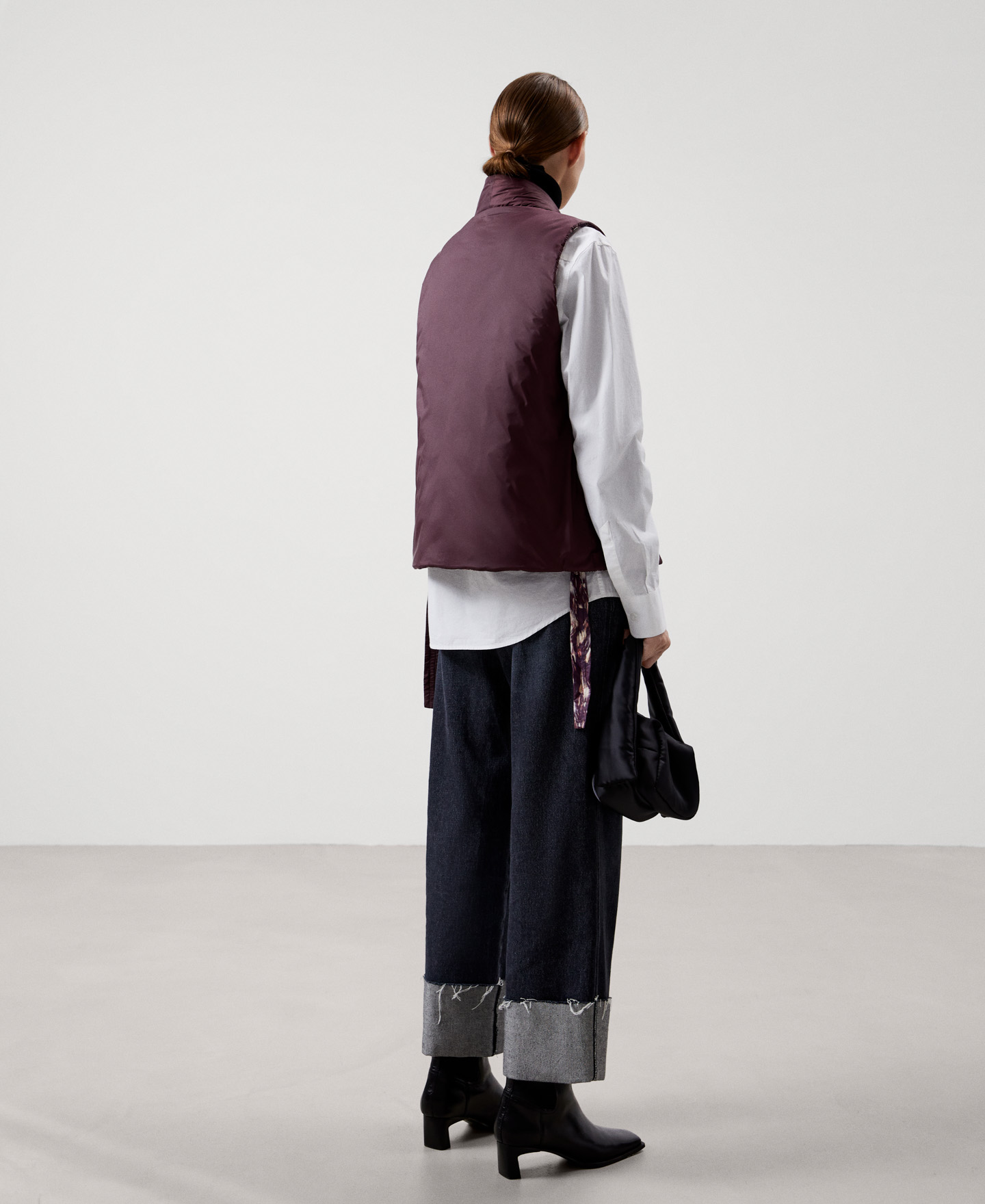 Recycled nylon short waistcoat image number 2