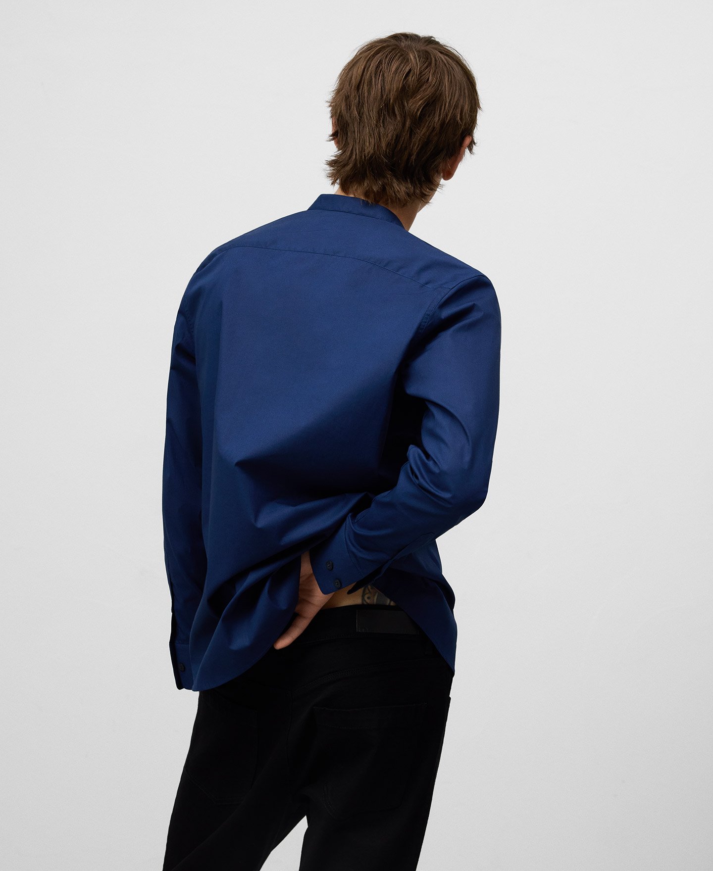 Chemise regular fit à col mao homme image number 2