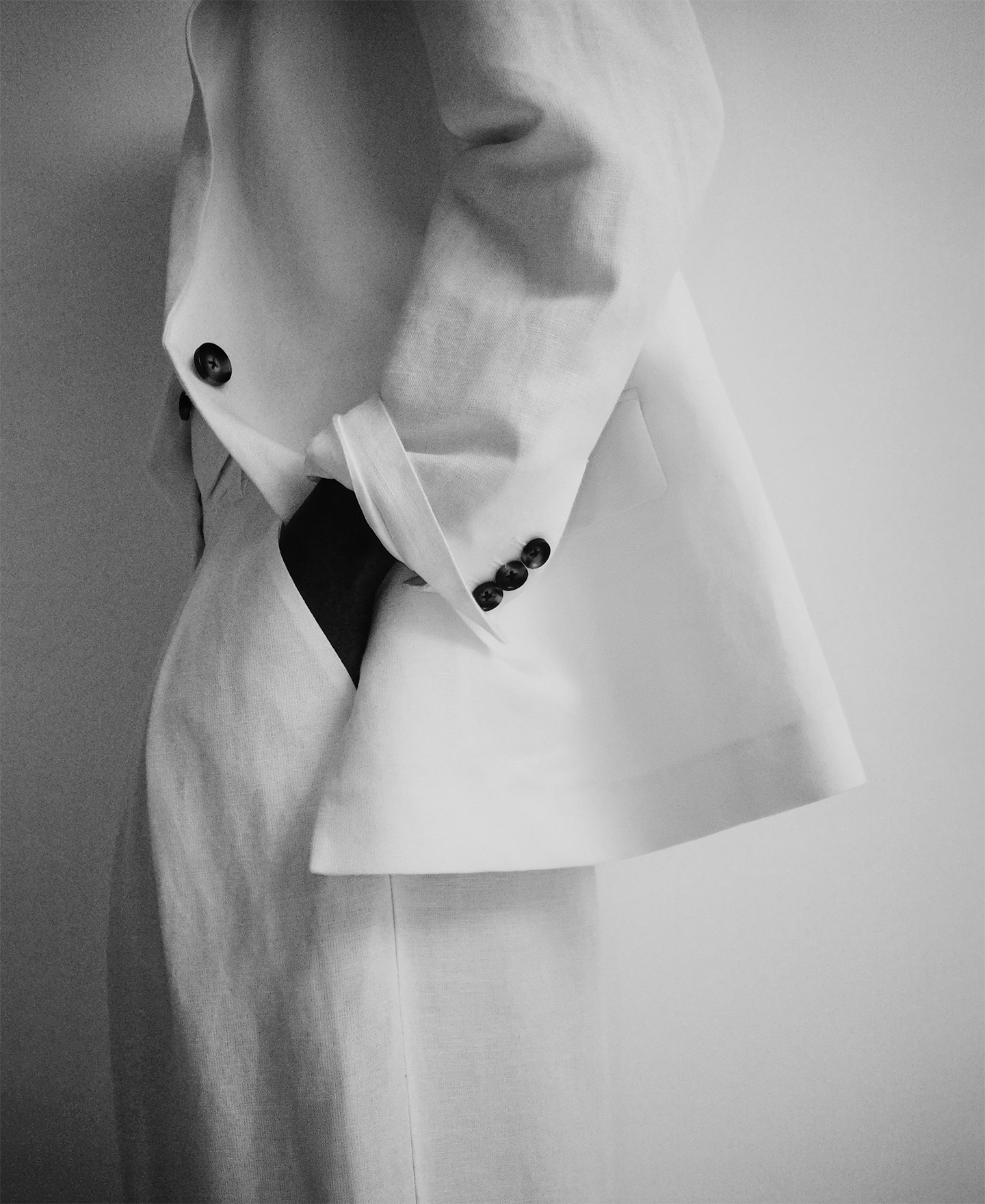 Blazer recta con lino europeo mujer image number 1