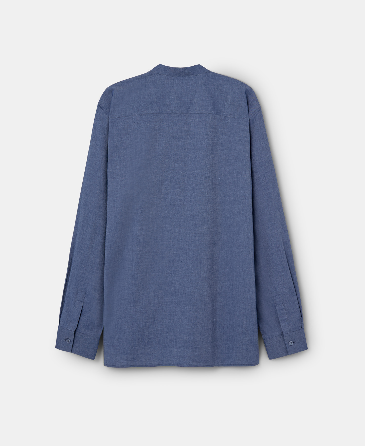 Mandarin collar button neck cotton shirt image number 5
