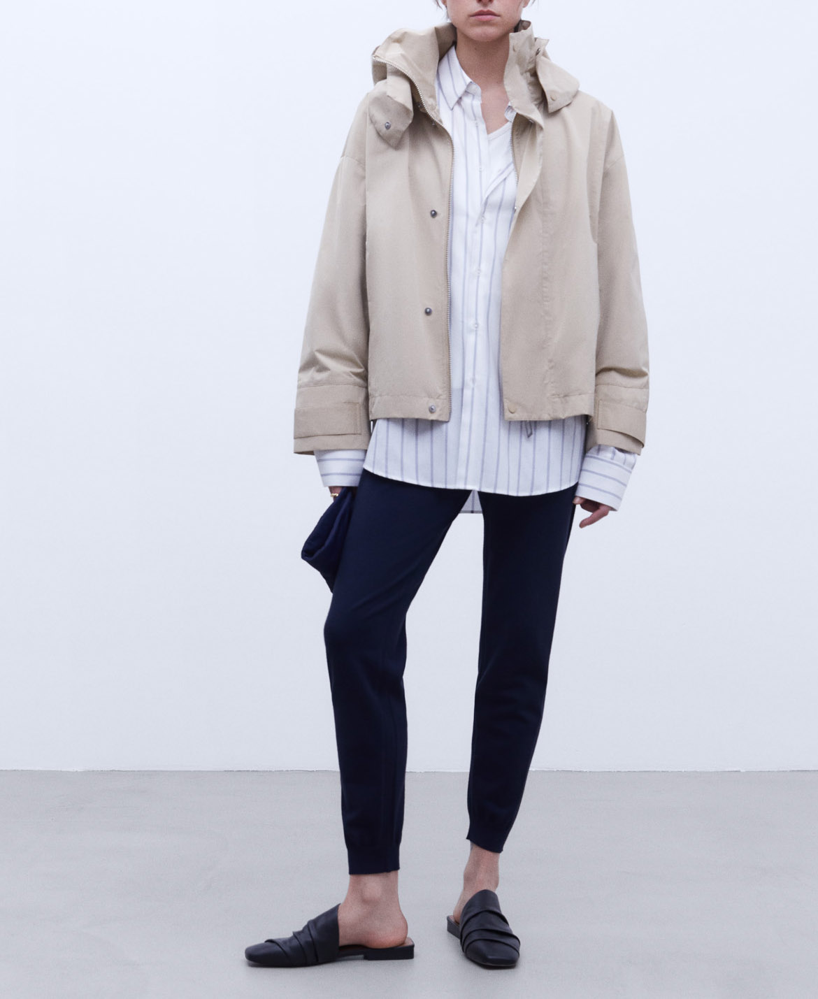 Short hooded trenchcoat image number 1