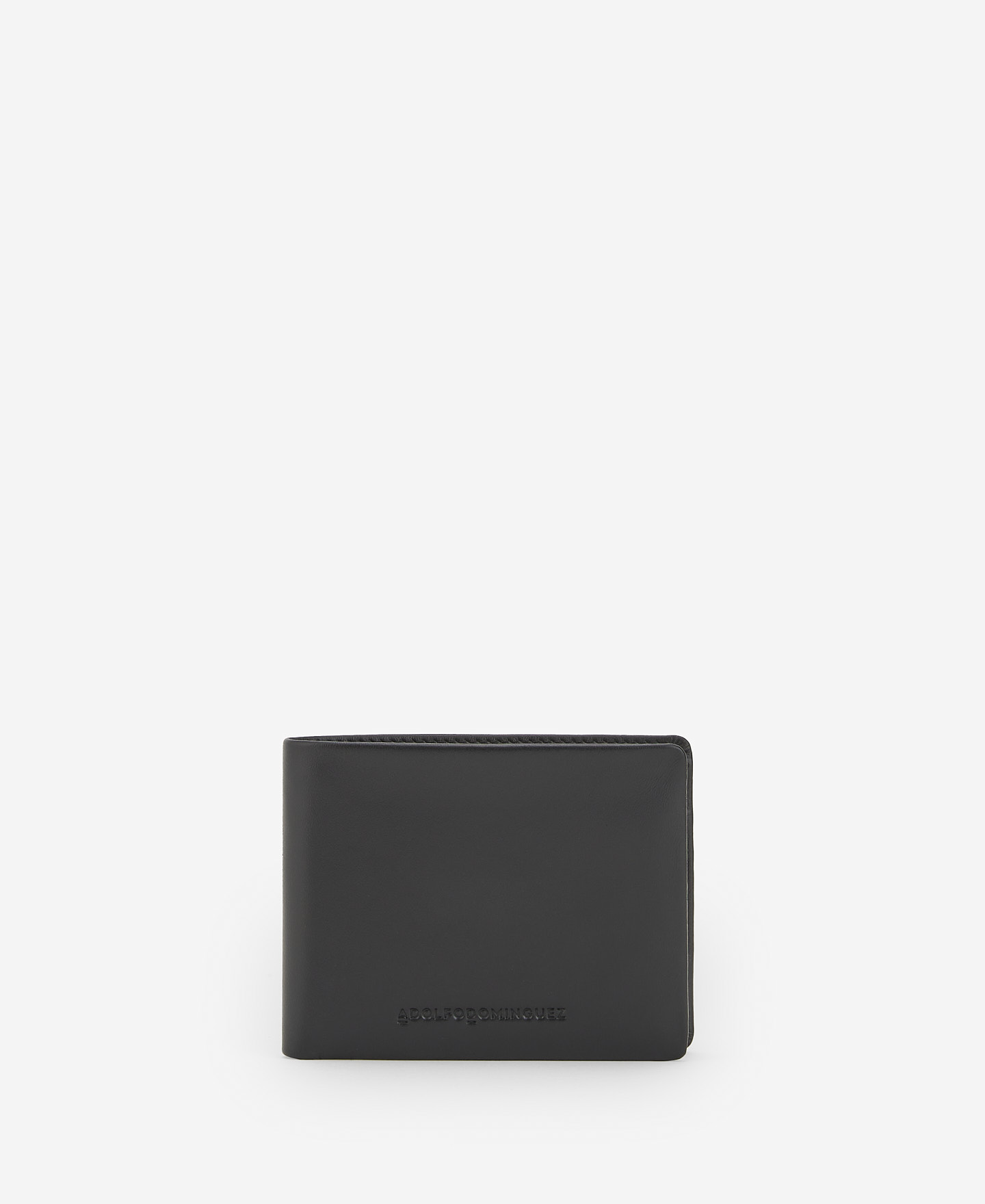Black leather foldable wallet image number 0
