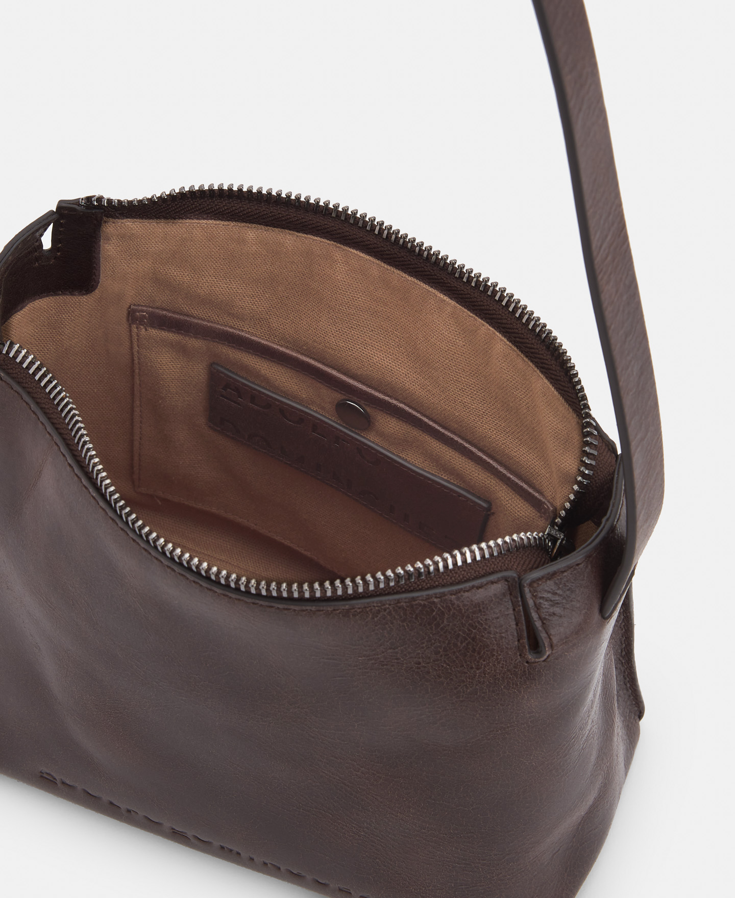 Irregular volume leather shoulder bag image number 2