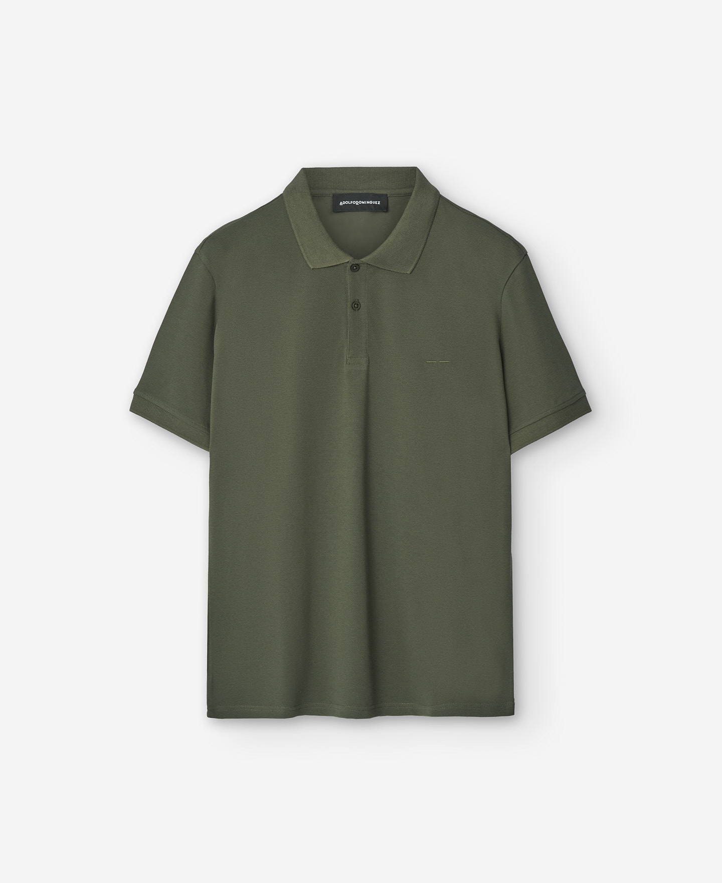 Polo piqué algodón verde oscuro hombre image number 4