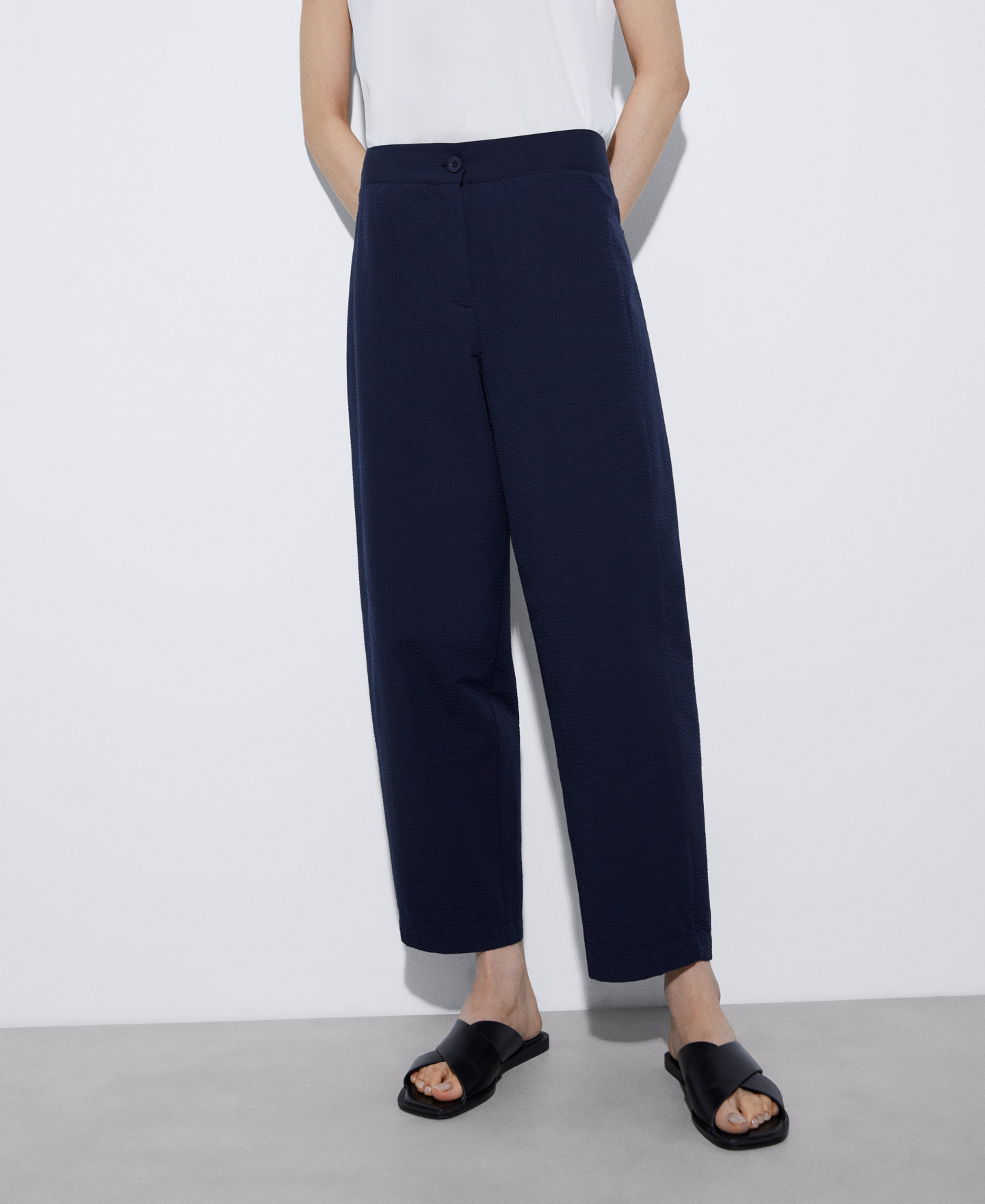 Responsible cotton carrot trousers image number 0