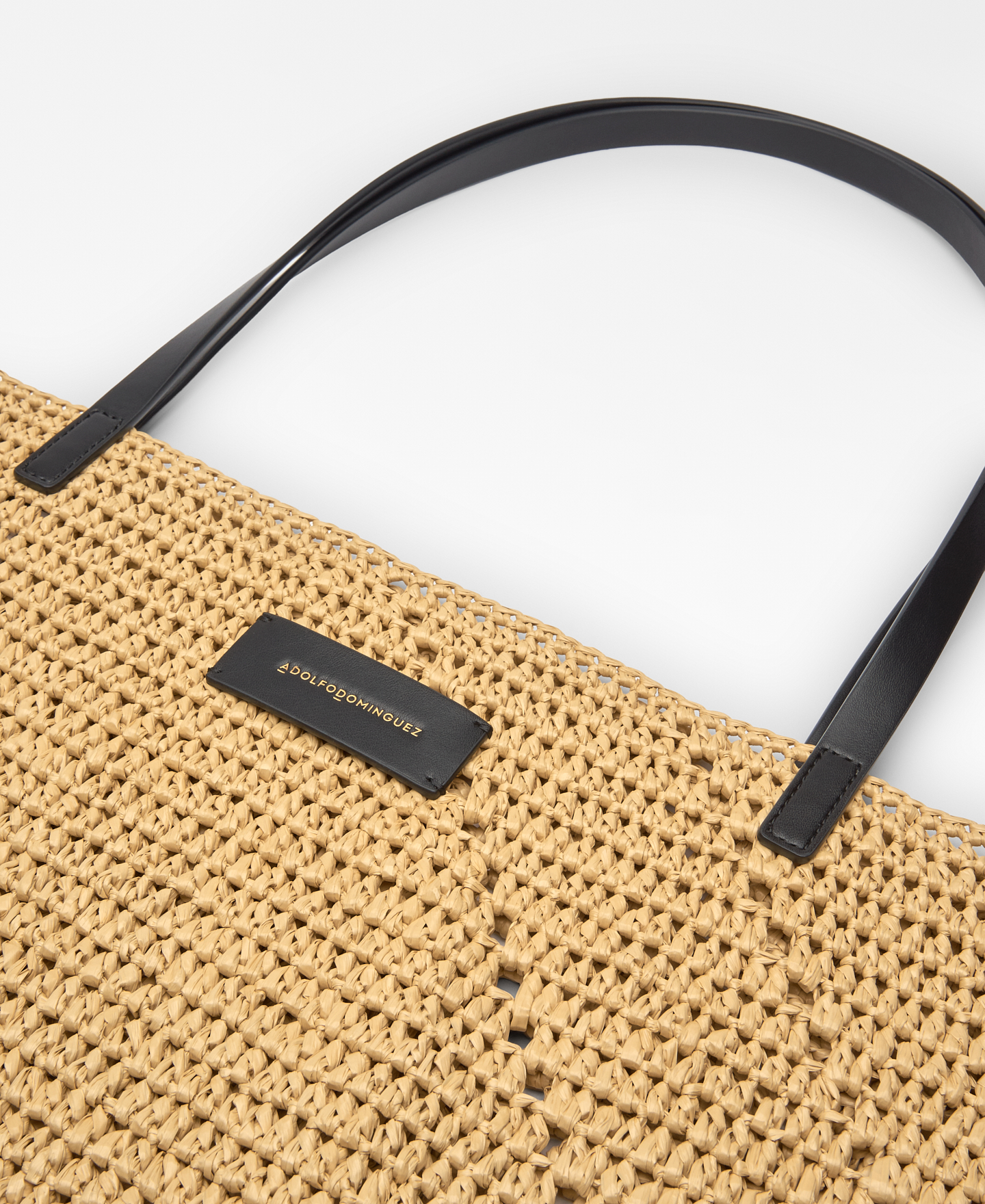 Raffia texture large shopper bag image number 2