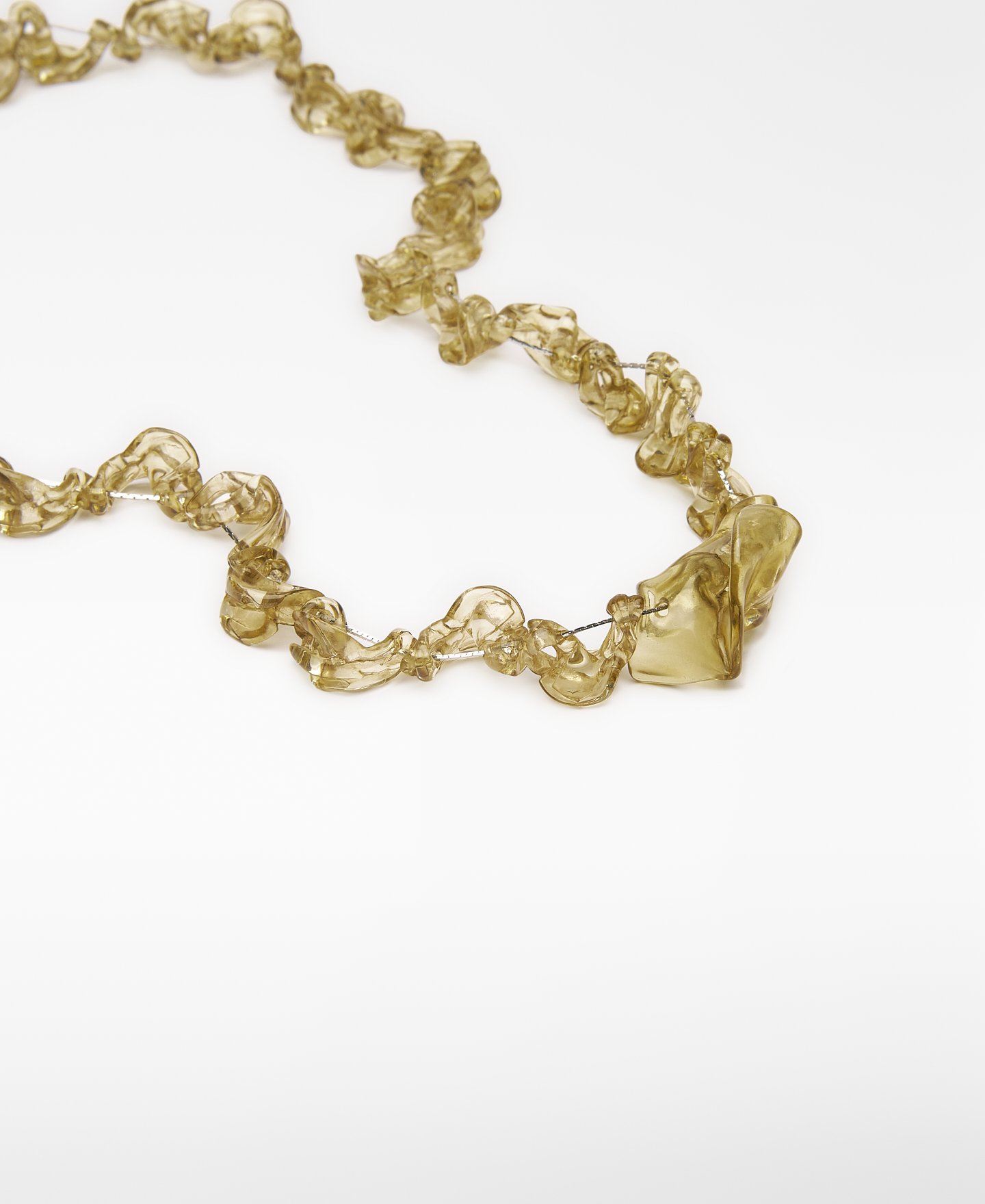 Translucent resin necklace woman image number 1