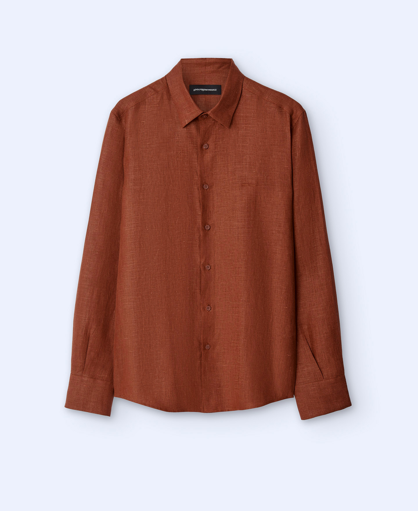 European linen lapel collar shirt image number 4