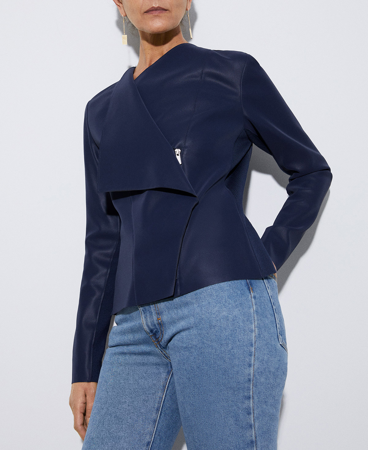 Biker jacket in polyester image number 0