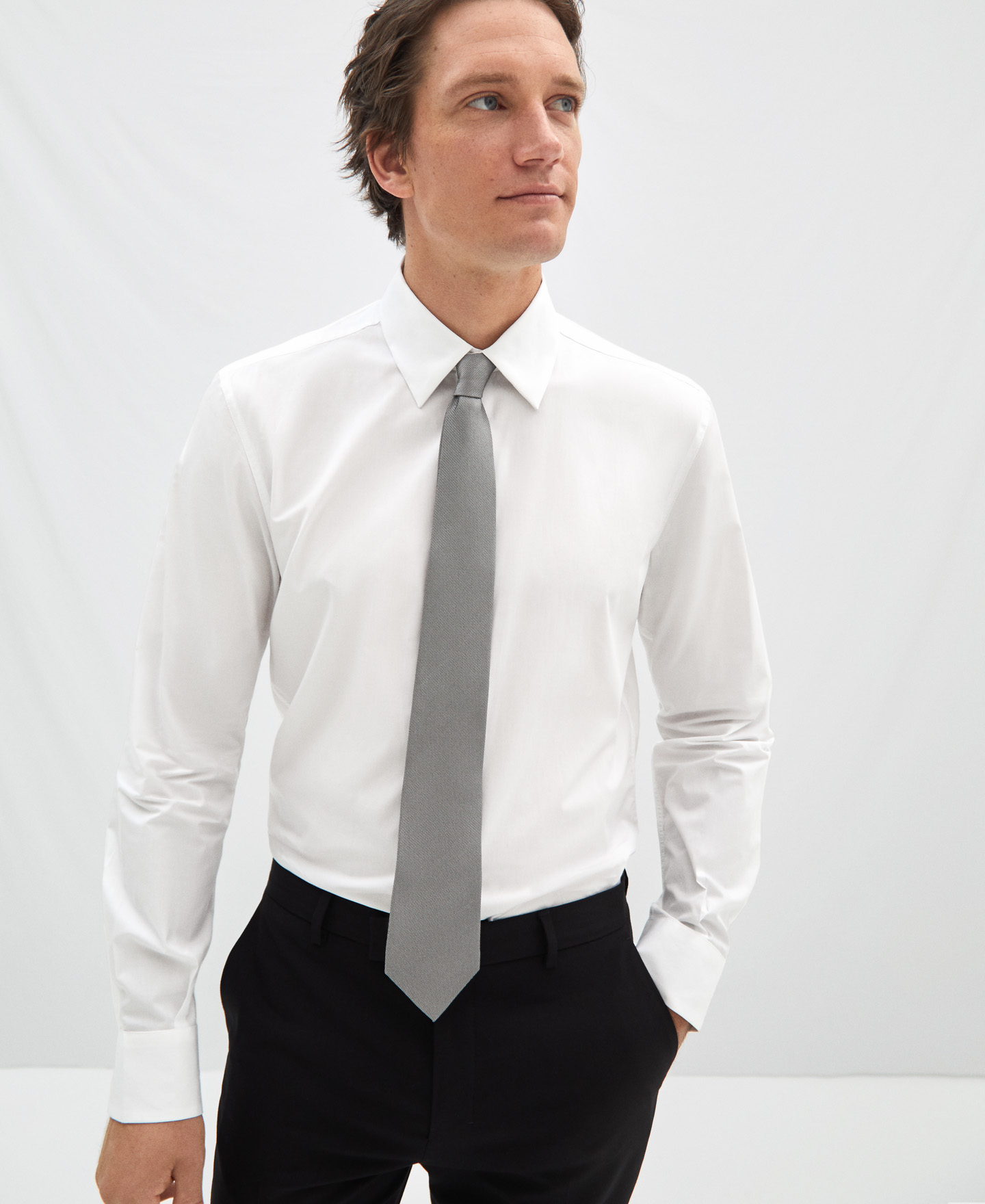 Silk plain tie image number 3