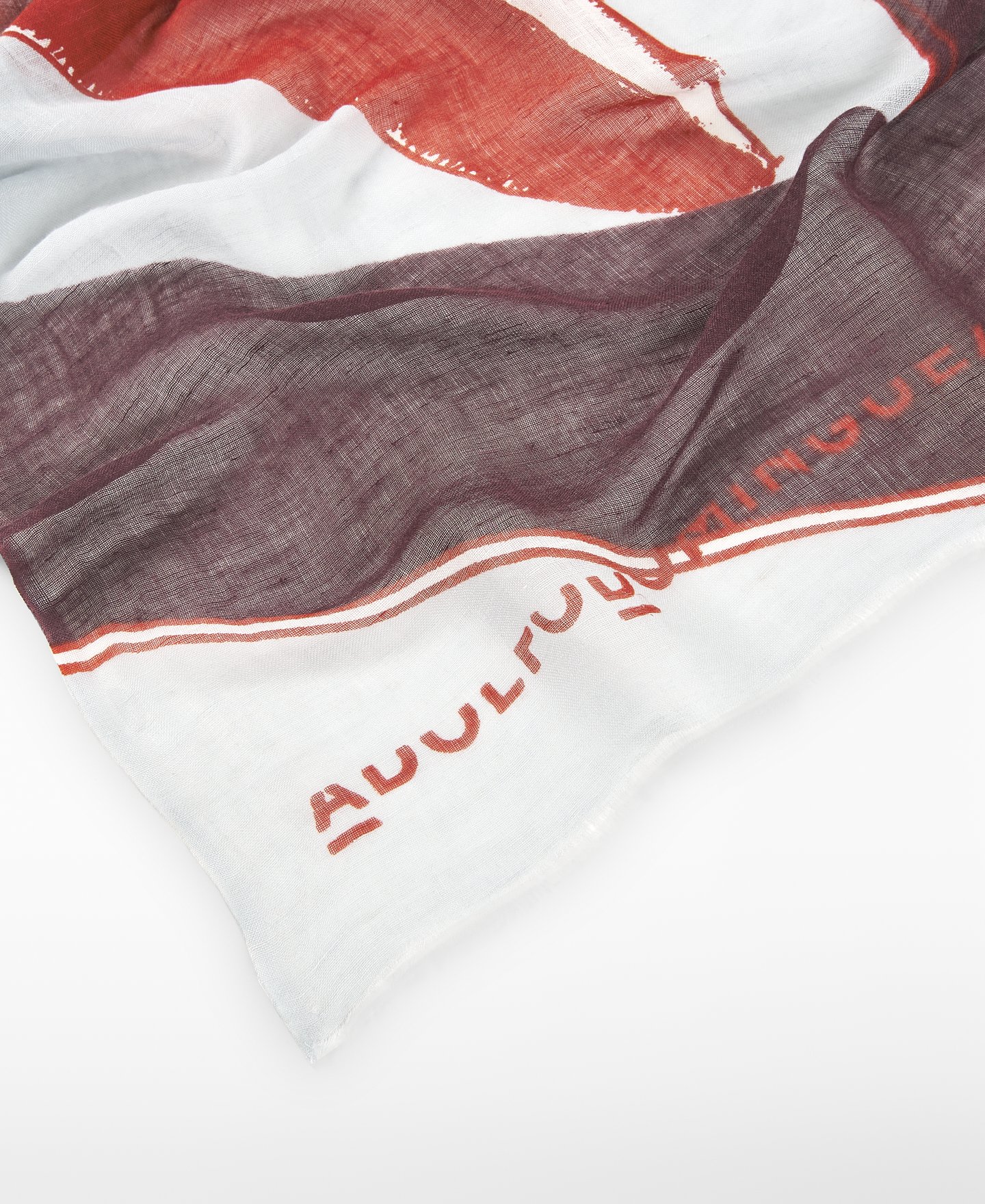 Chal estampado con lino europeo mujer image number 2