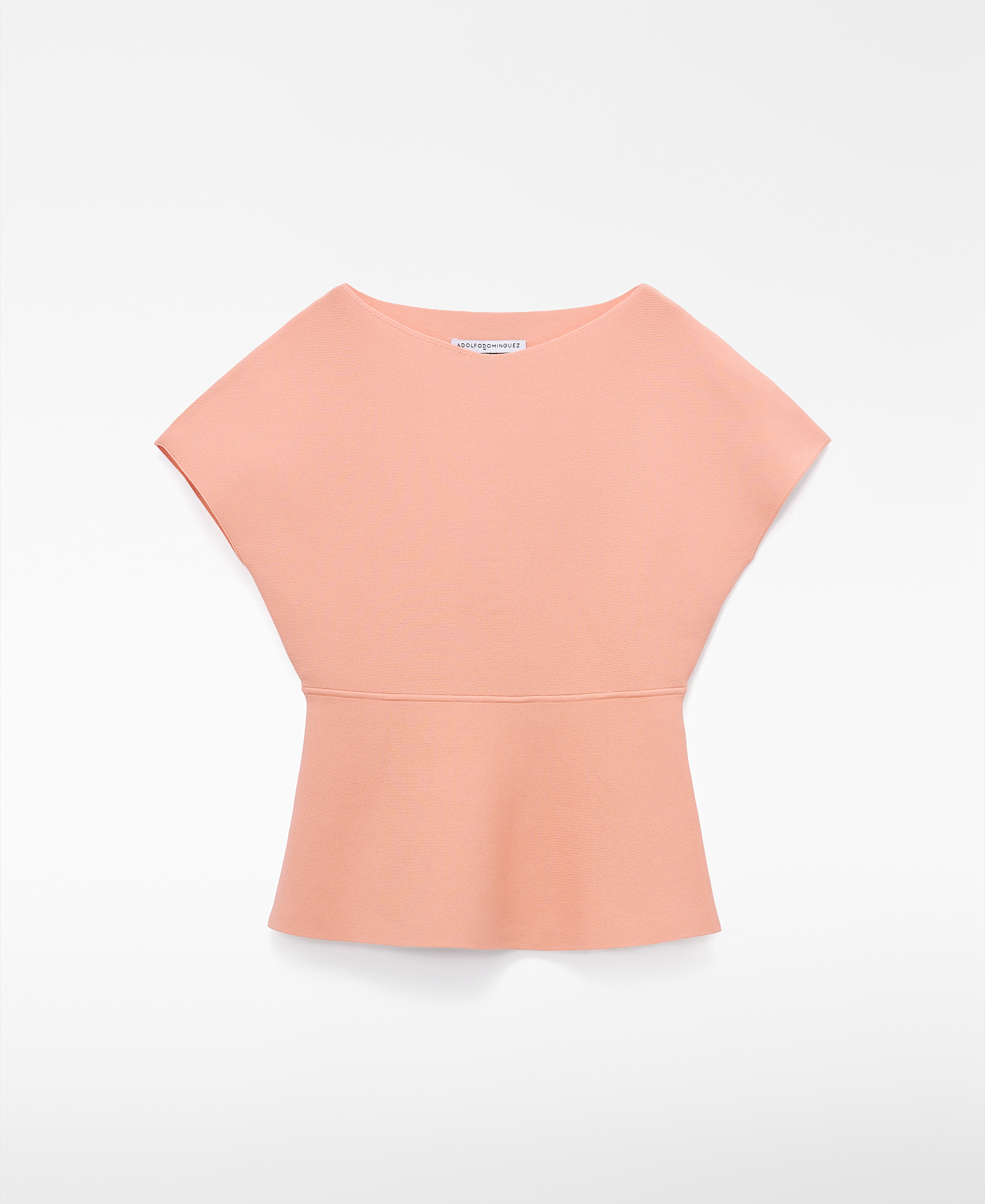 Knit boat neckline top image number 6