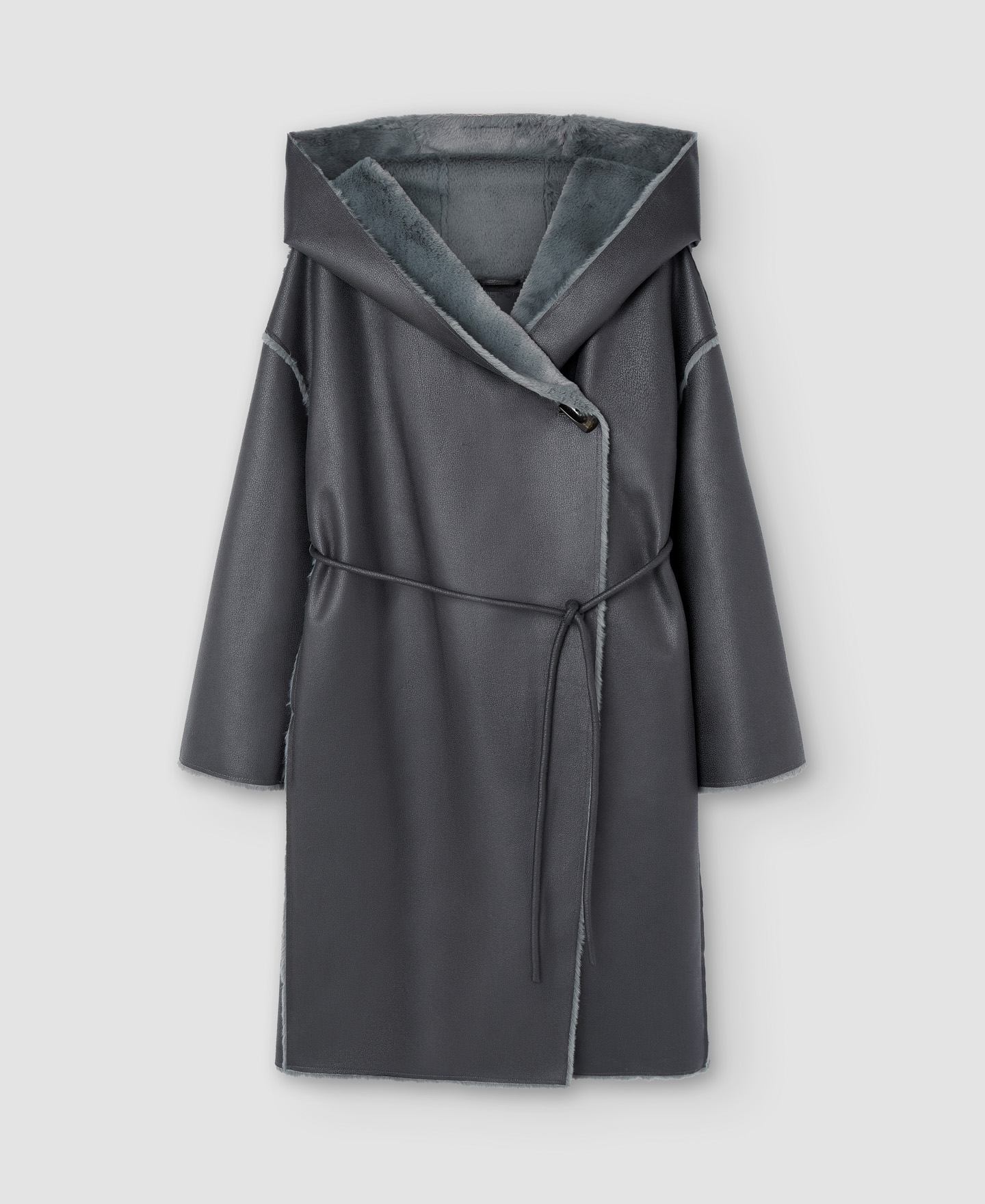 Midi hooded coat image number 4