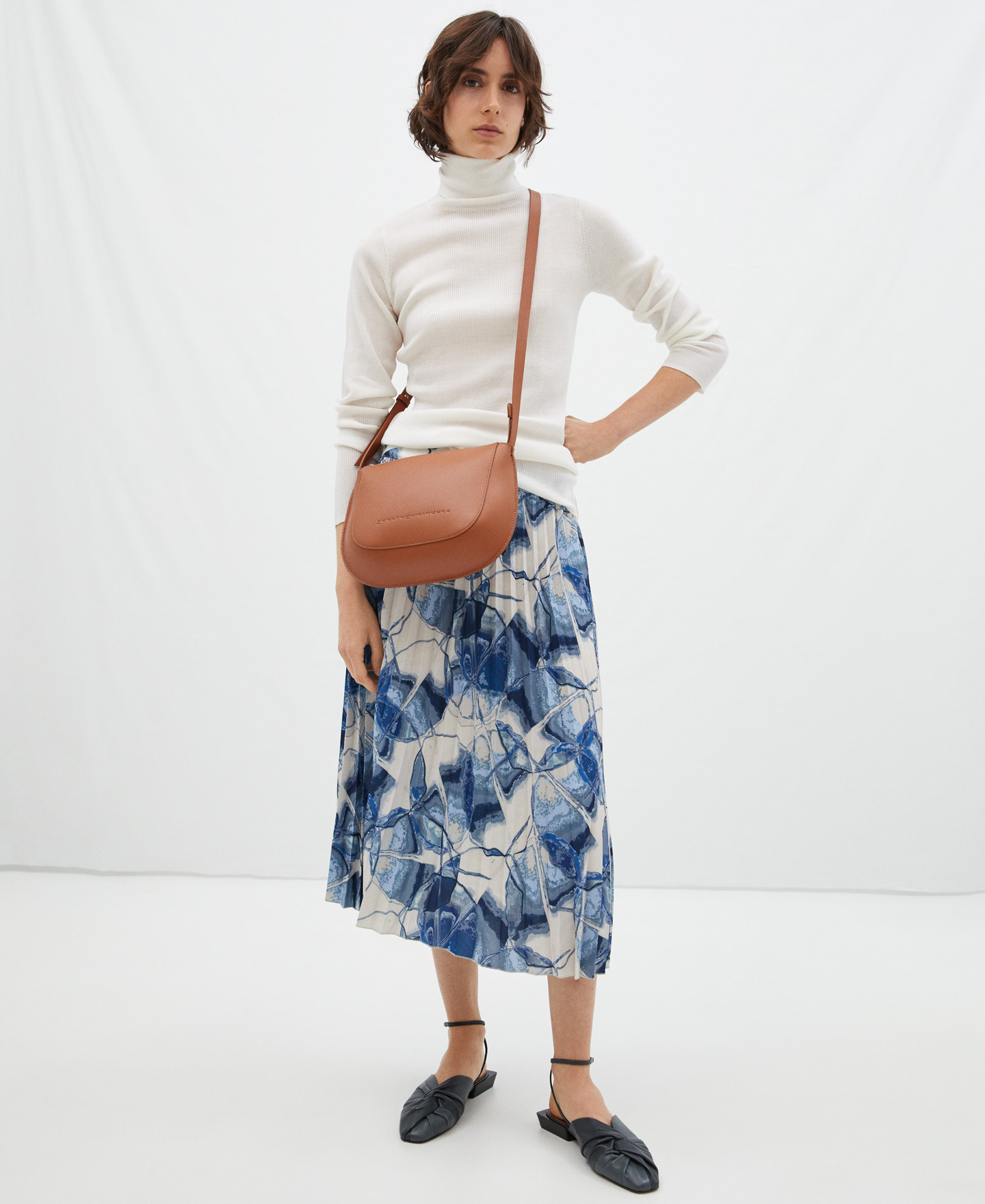 Crinkle printed skirt image number 1