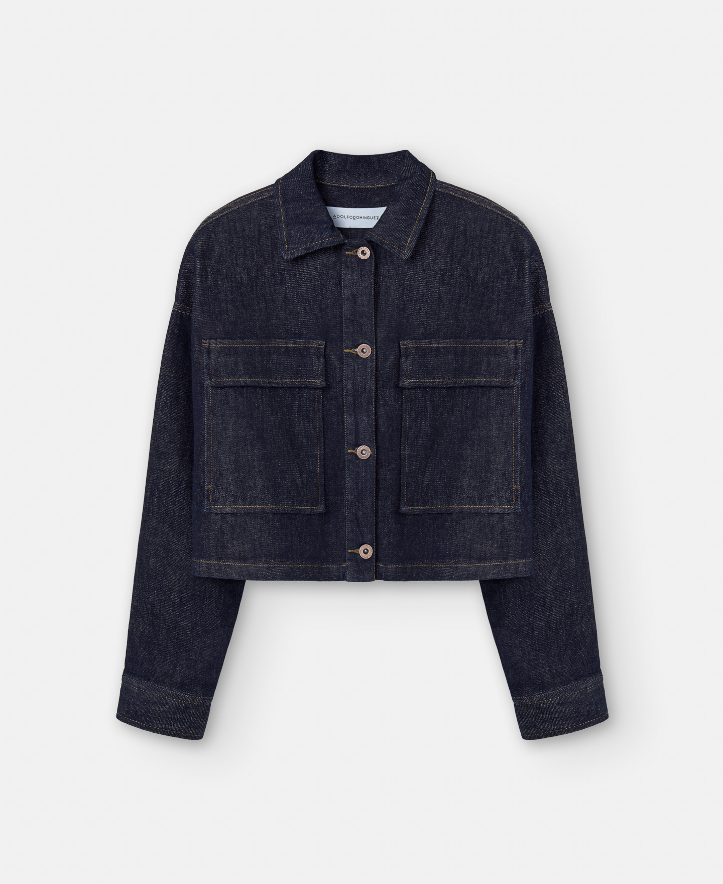 Denim jacket in recycled material image number 4
