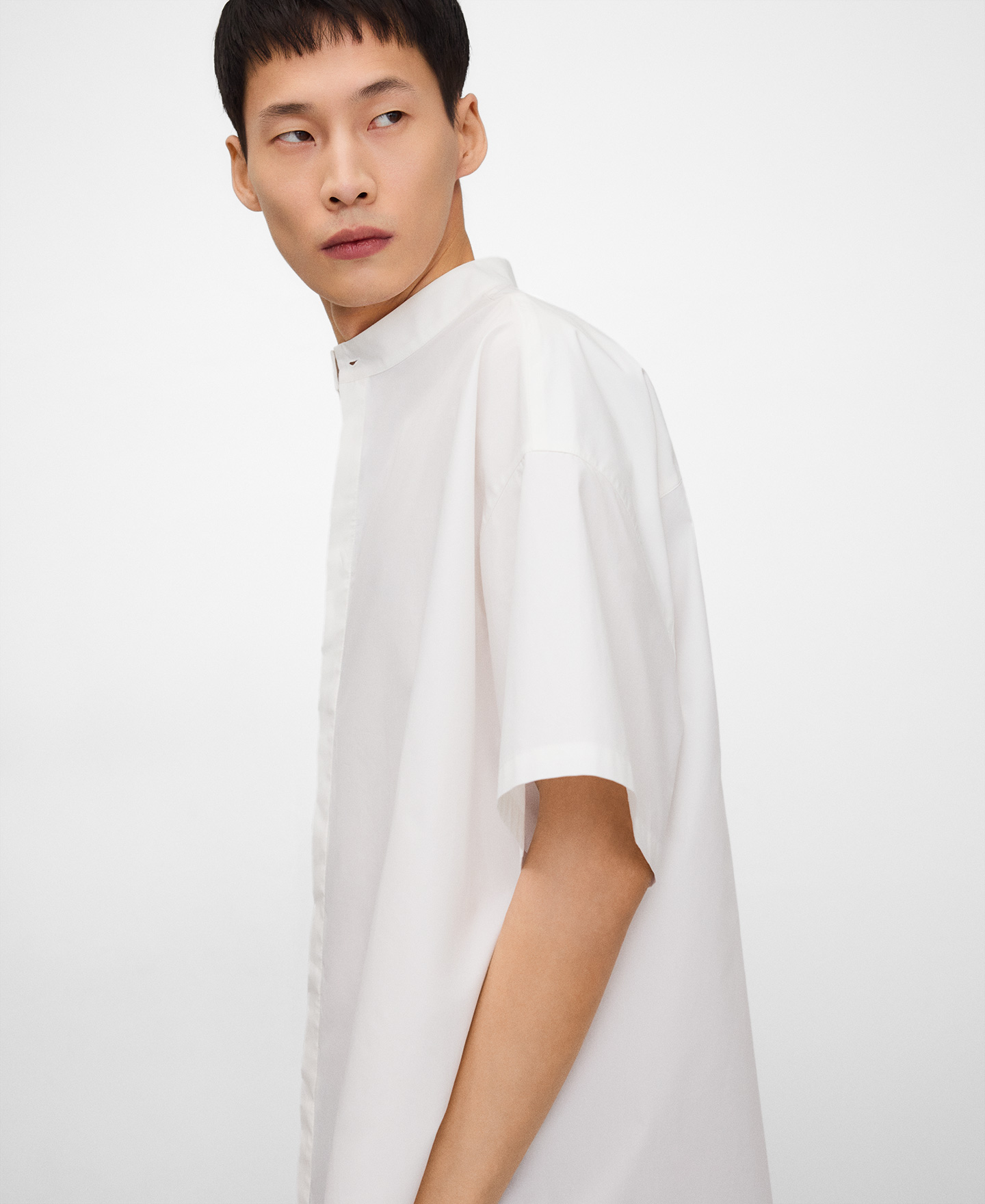 Organic cotton oversize boxy shirt image number 3