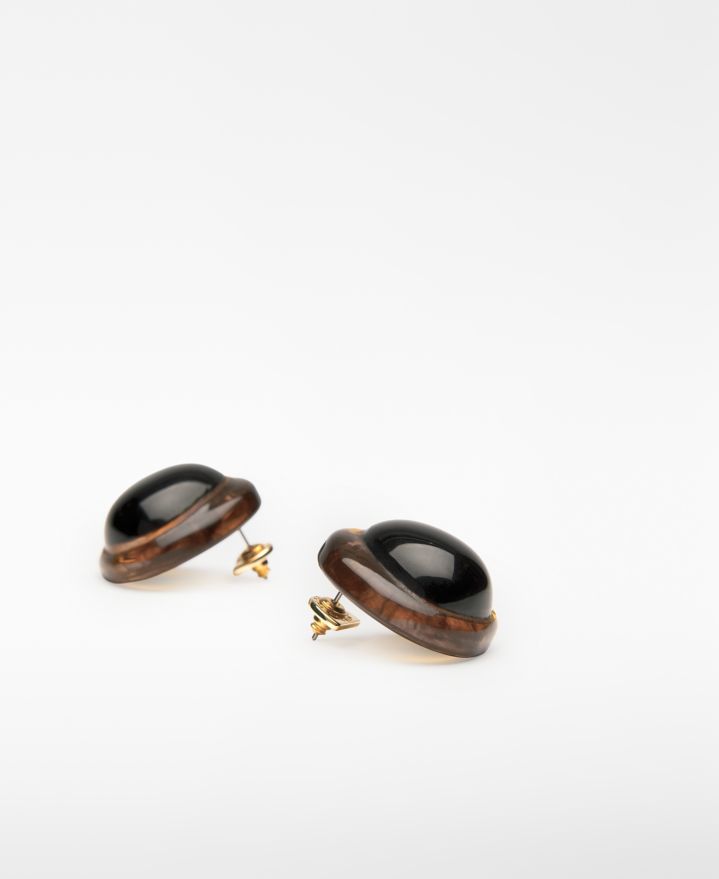 Pendientes circulares resina bicolor image number 2