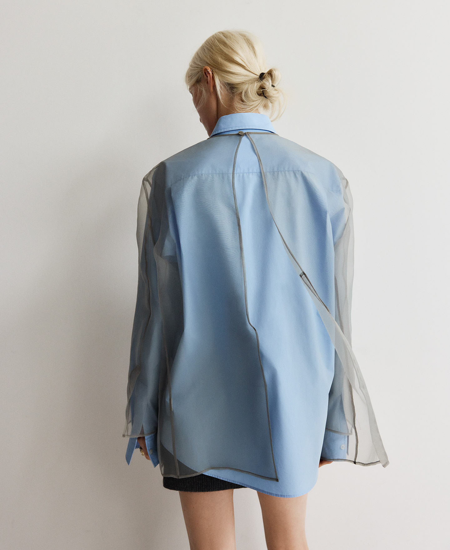 Top transparente piezas de blazer mujer image number 1