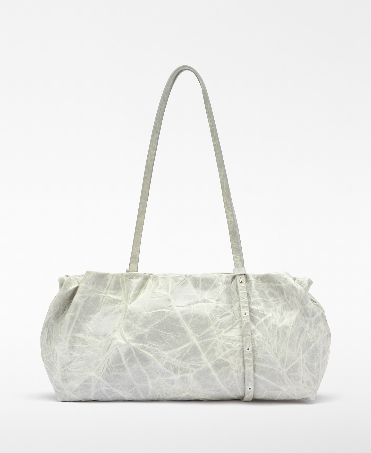 Bolsa de ombro maxi de couro rachado Doce image number 1