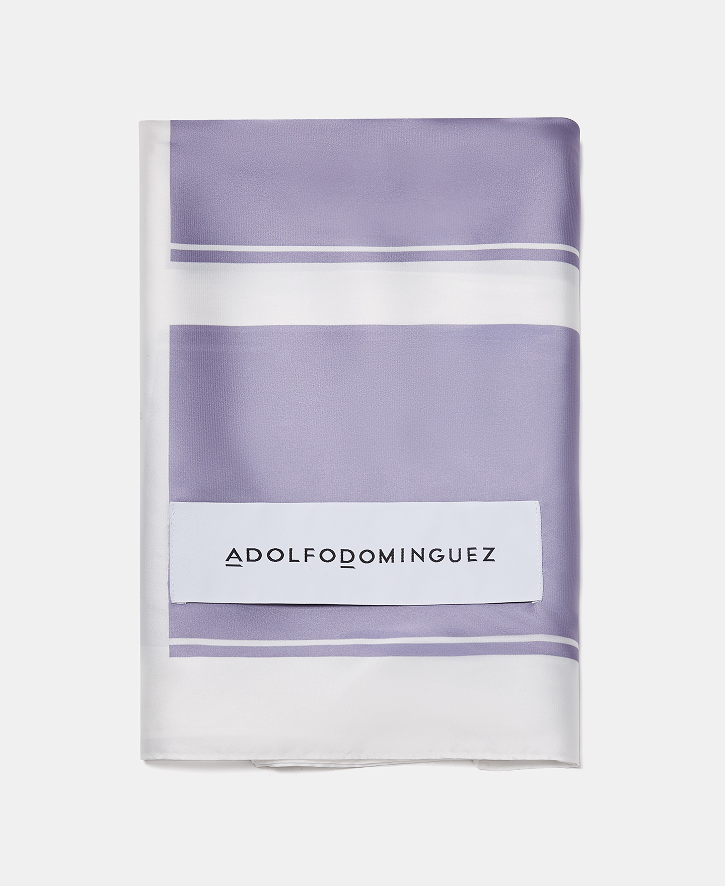 Straight printed foulard with logo image number 0