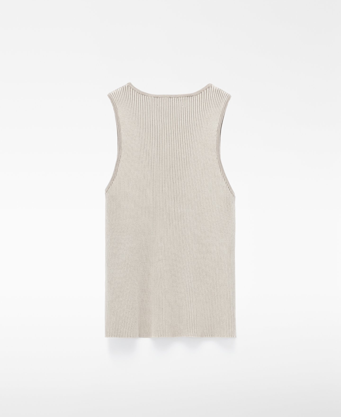 T-shirt com mangas curtas caneladas com efeito desgastado image number 5