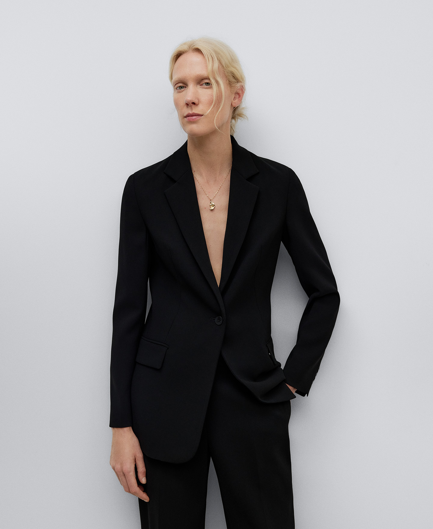 One button tailored blazer for women AD Europa
