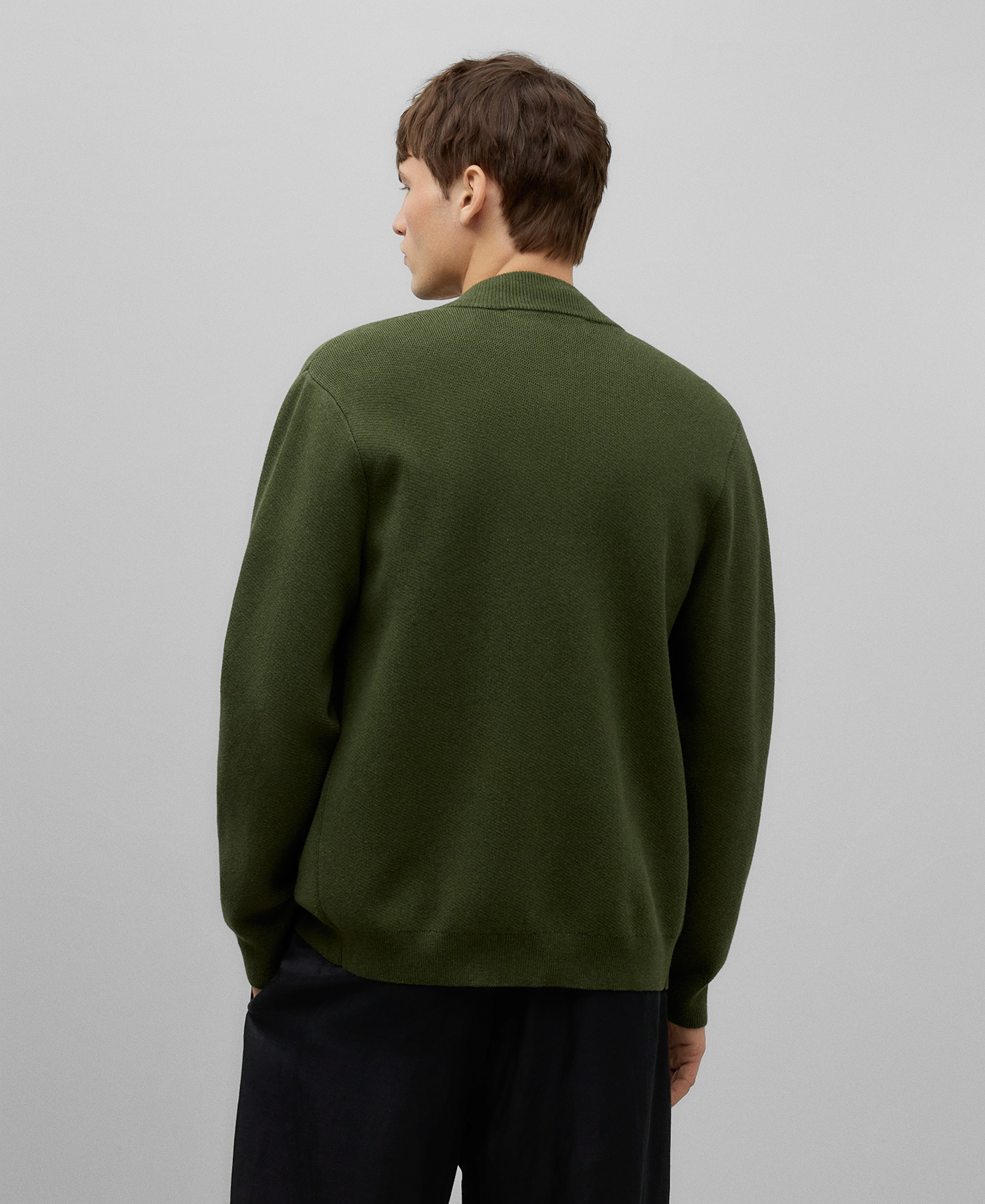 C&aacute;rdigan cuello bomber hombre image number 2