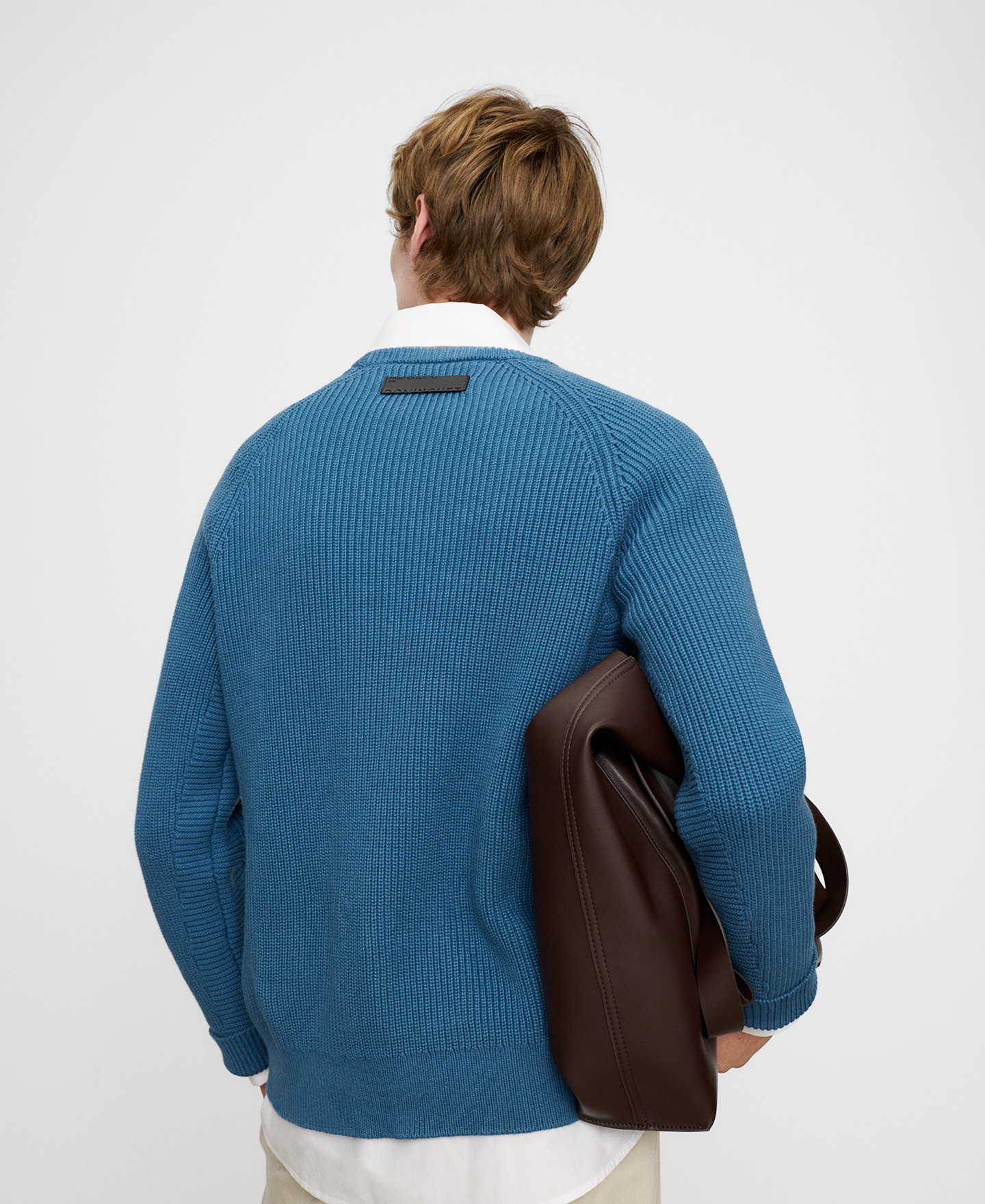 Knit raglan sleeve sweater image number 2